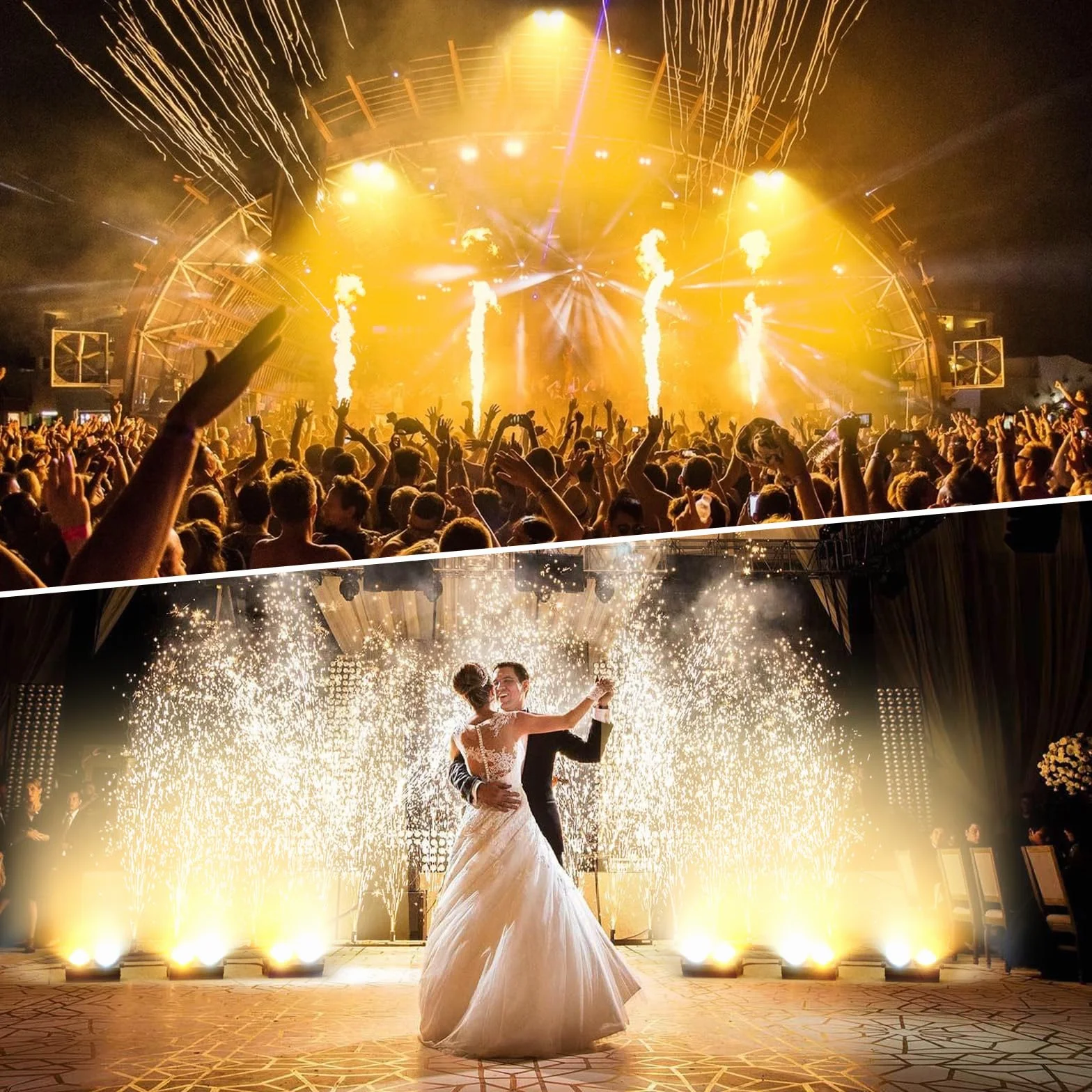4PCS COB 200W Par LED, Blinder Luci Accecatori LED Bianco Freddo/Caldo Luce di Scena Faretto Effetti Illuminazione, Luci da Palco per Discoteca Matrimonio Bar Feste Pubblico