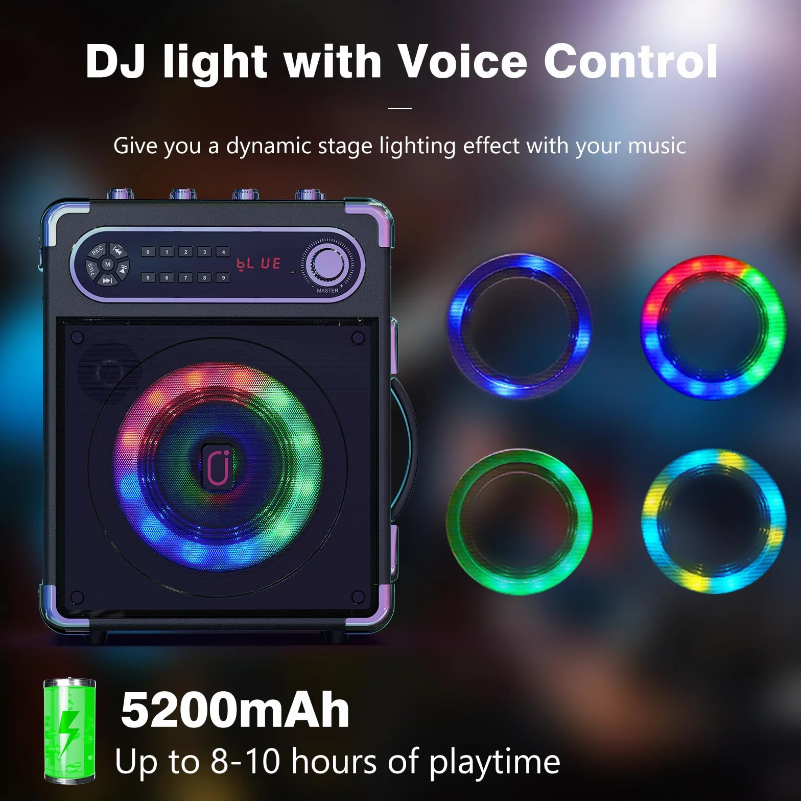 JYX Karaoke con 3 Microfoni UHF Wireless per Adulti, 400W Cassa Bluetooth 5.3 Sistema PA Portatile, Professionale Completo, Casse Karaoke con Microfono Supporto TWS/USB/TF/AUX/FM