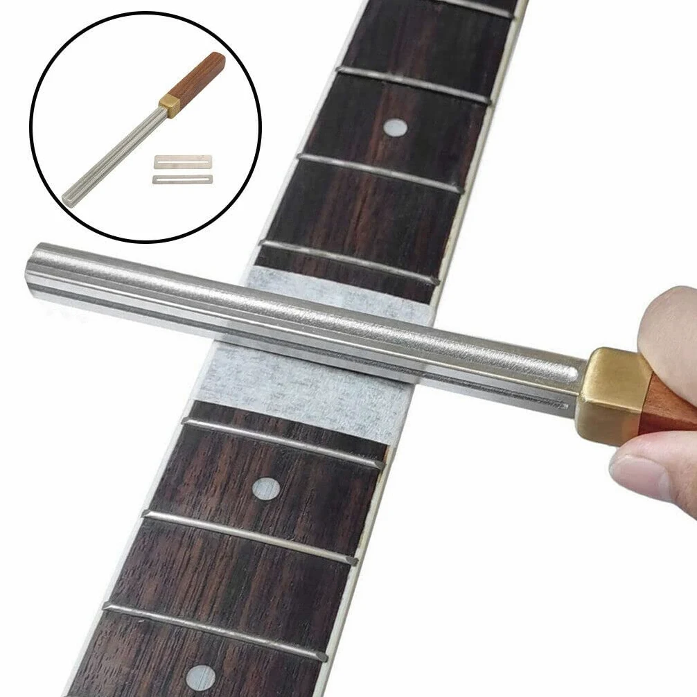 Lima per coronazione dei tasti della chitarra, lima per bordi dei tasti, strumento arrotondato per estremità dei tasti, lima per tasti con rivestimento diamantato
