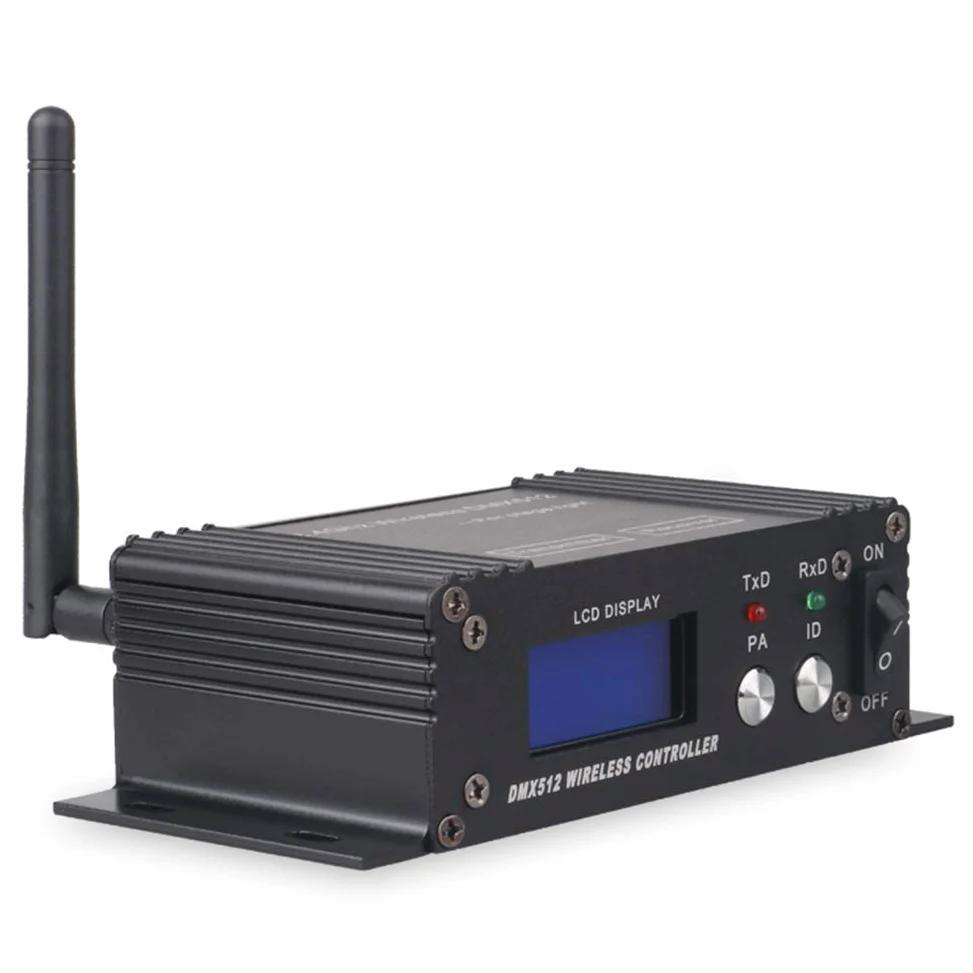 512 Wireless Controller Ricevitore Trasmettitore Display LCD Potenza Regolabile per Disco DJ Stage Bar Light-EU Plug