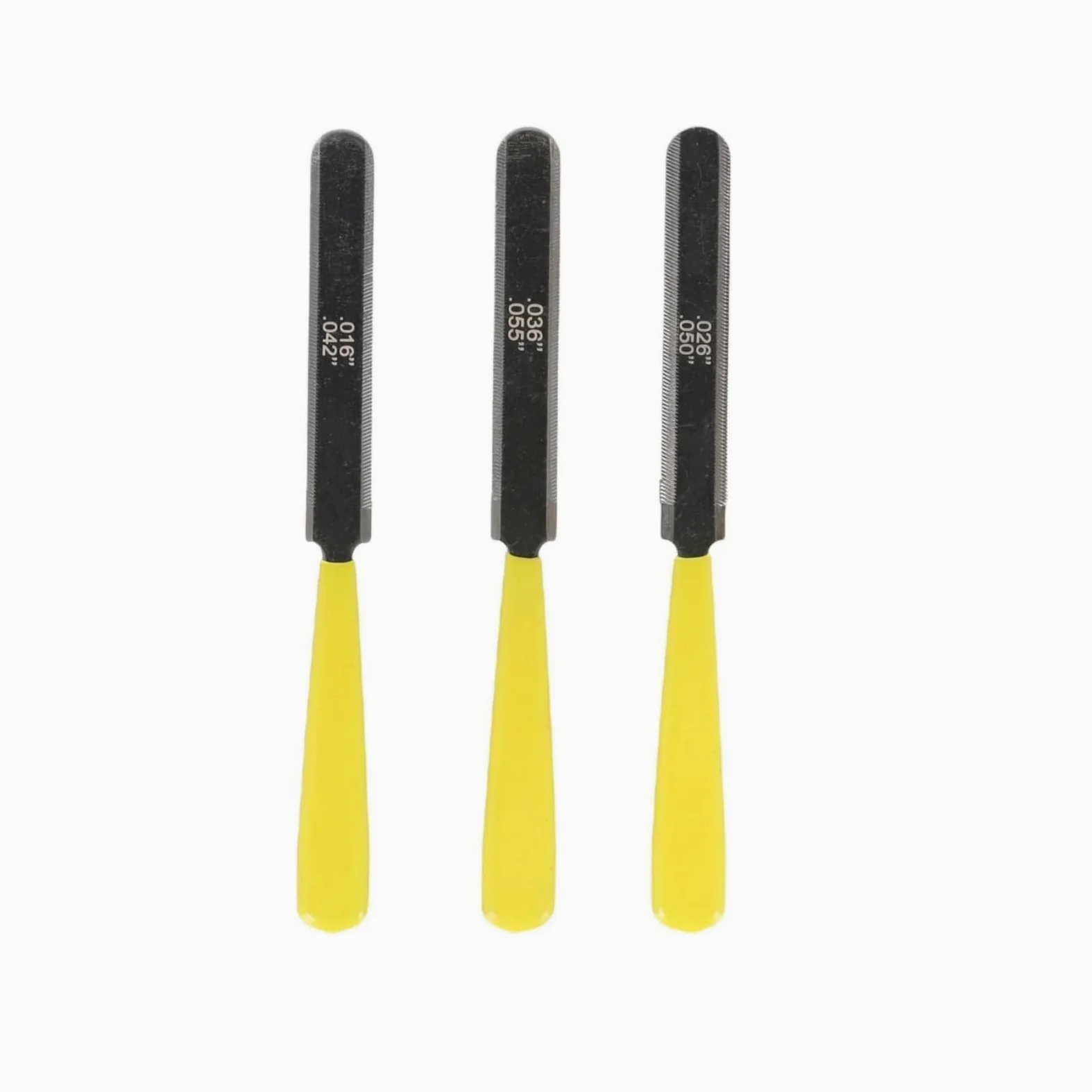 Set di 3 lime per capotasto per chitarra, progettate per uso professionale liutaio