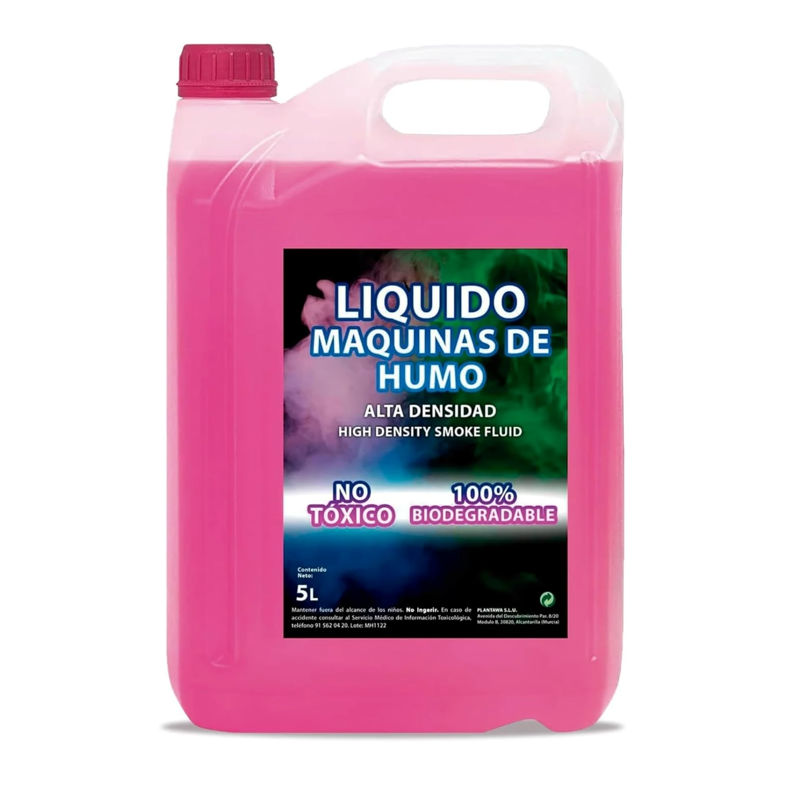 Plantawa Liquido per Macchina del Fumo ad Alta Densità 5 Litri | Liquido per Macchina del Fumo per Halloween e Feste | 100% Naturale, Biodegradabile, Non Irritante, Senza Sostanze Chimiche Pericolose