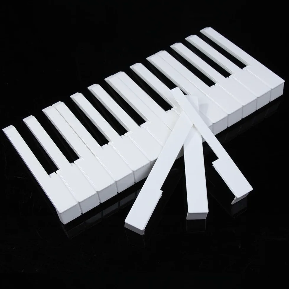 Kit per tastiera pianoforte, set di ricambio per 52/36/88 tasti, nero lucido o bianco (A)