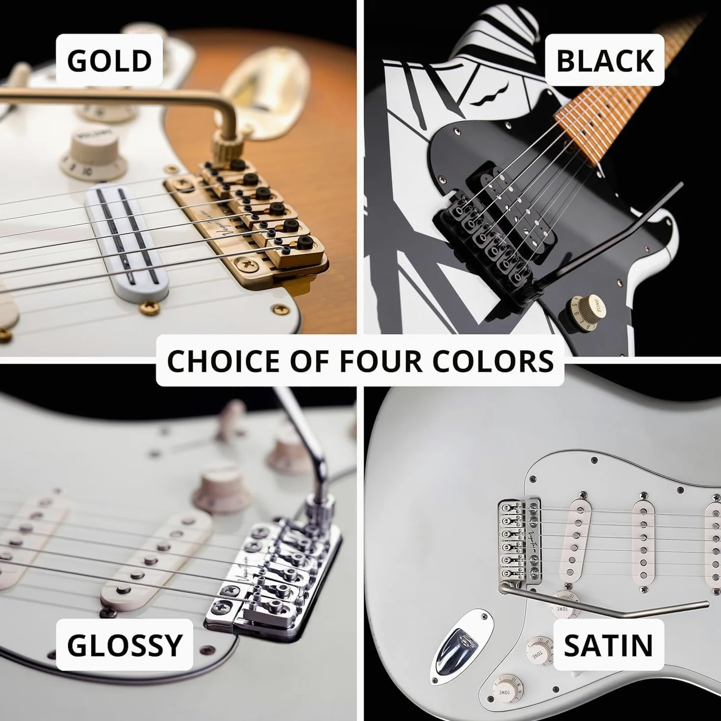 Vega-Trem VT1 - Ponte tremolo speciale per chitarra Stratocaster a 2 punti, per Stratocaster, senza mod, facile installazione (oro, destra)