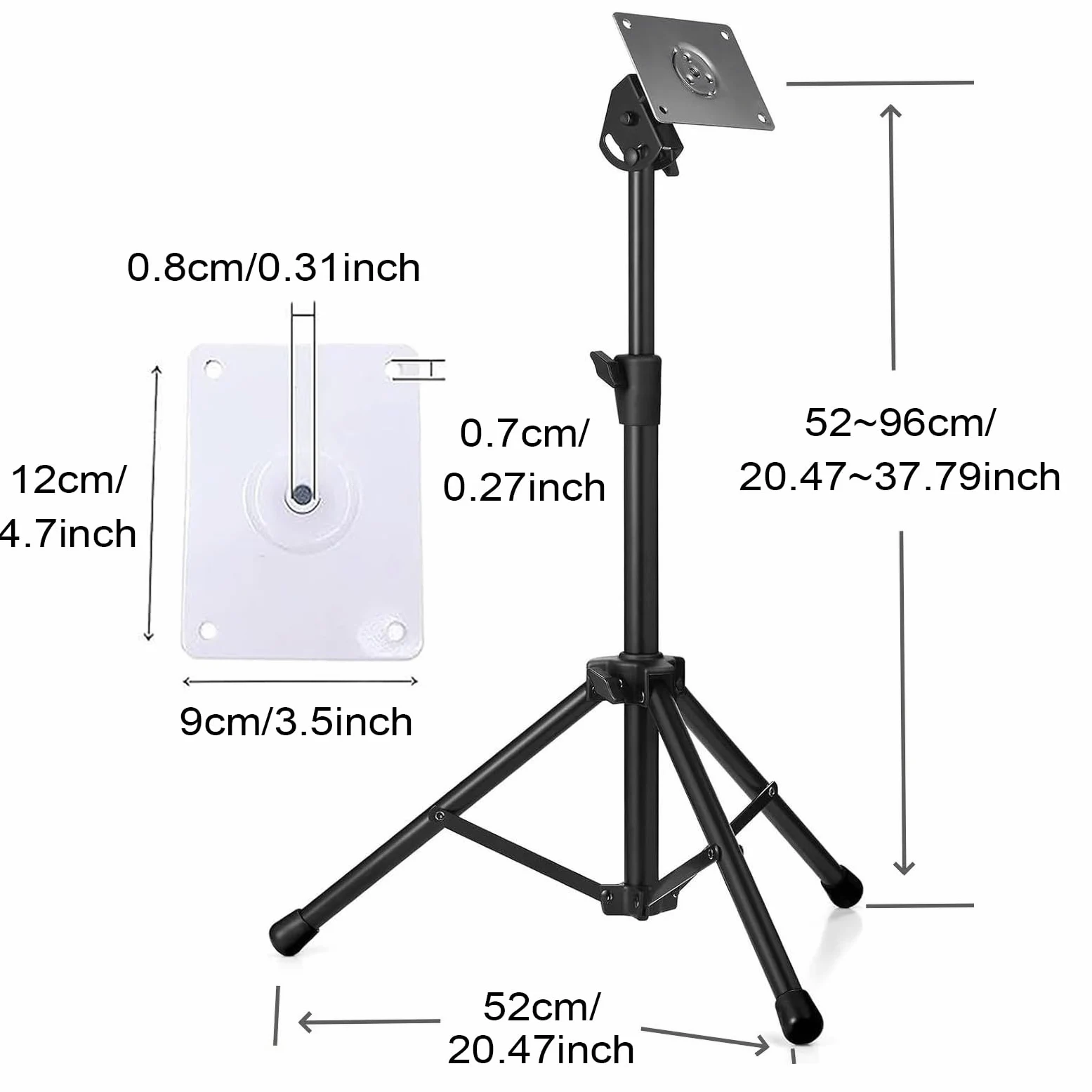 Tripode Di Tamburo - STANE SURNA | Supporto Per Drum Pad | Porta Del Rullante Elettronico Con Altezza Regolabile, Esagonale E Viti | Porta Rack Per Attrezzatura Per Esercitazioni Per Esercitars