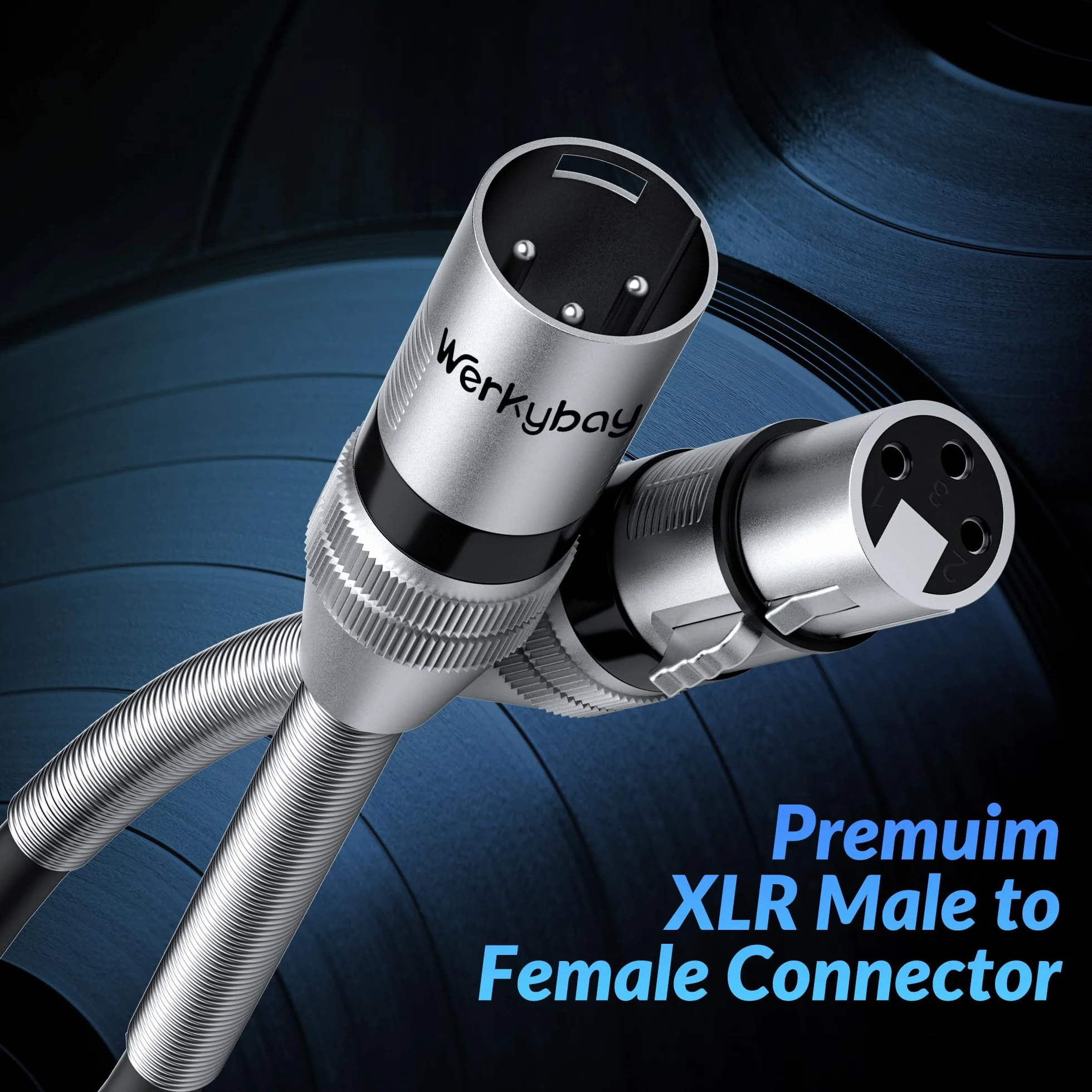 Cavo per Microfono Bilanciato 0.5m(4 pezzo), Cavo di 3-Pin XLR Maschio a Femmina, Struttura a molle SR 50cm Cavi Audio per Microfoni, Podcast, Palchi, Altoparlanti, Mixer, Amplificatori ecc.