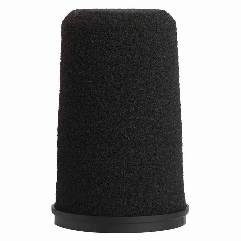 Shure RK345 Pesa di ricambio in schiuma nera per microfoni SM7A e SM7B: riduce il respiro indesiderato e il rumore del vento, i plosivi e i clic di combattimento