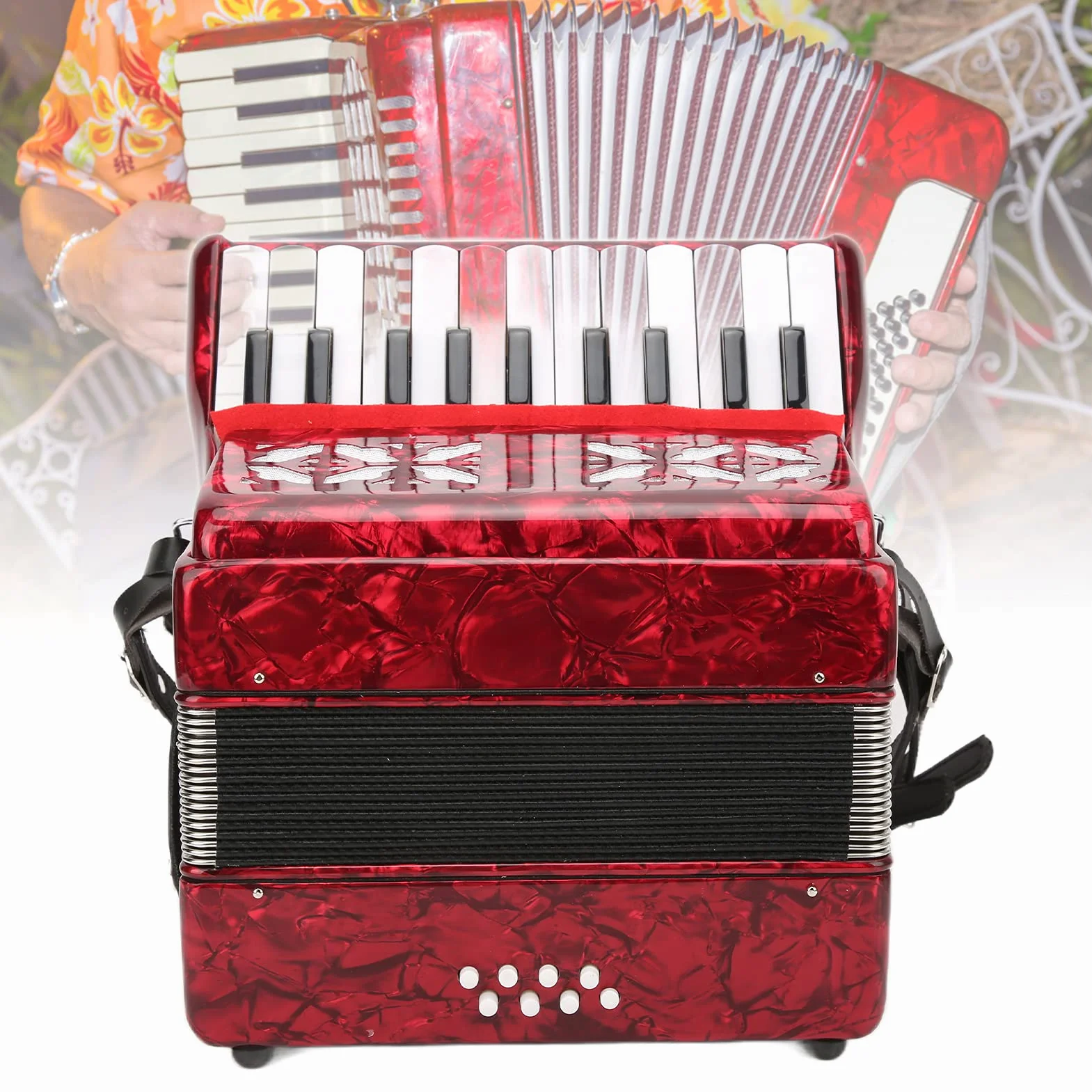 Fisarmonica piano accordion for adults Piano forte a fisarmonica 8 Bass 22 strumento fisarmonica chiave con cinghia Fisarmonica fisarmonica a bottoni per adulti Akordeony klawiszowe
