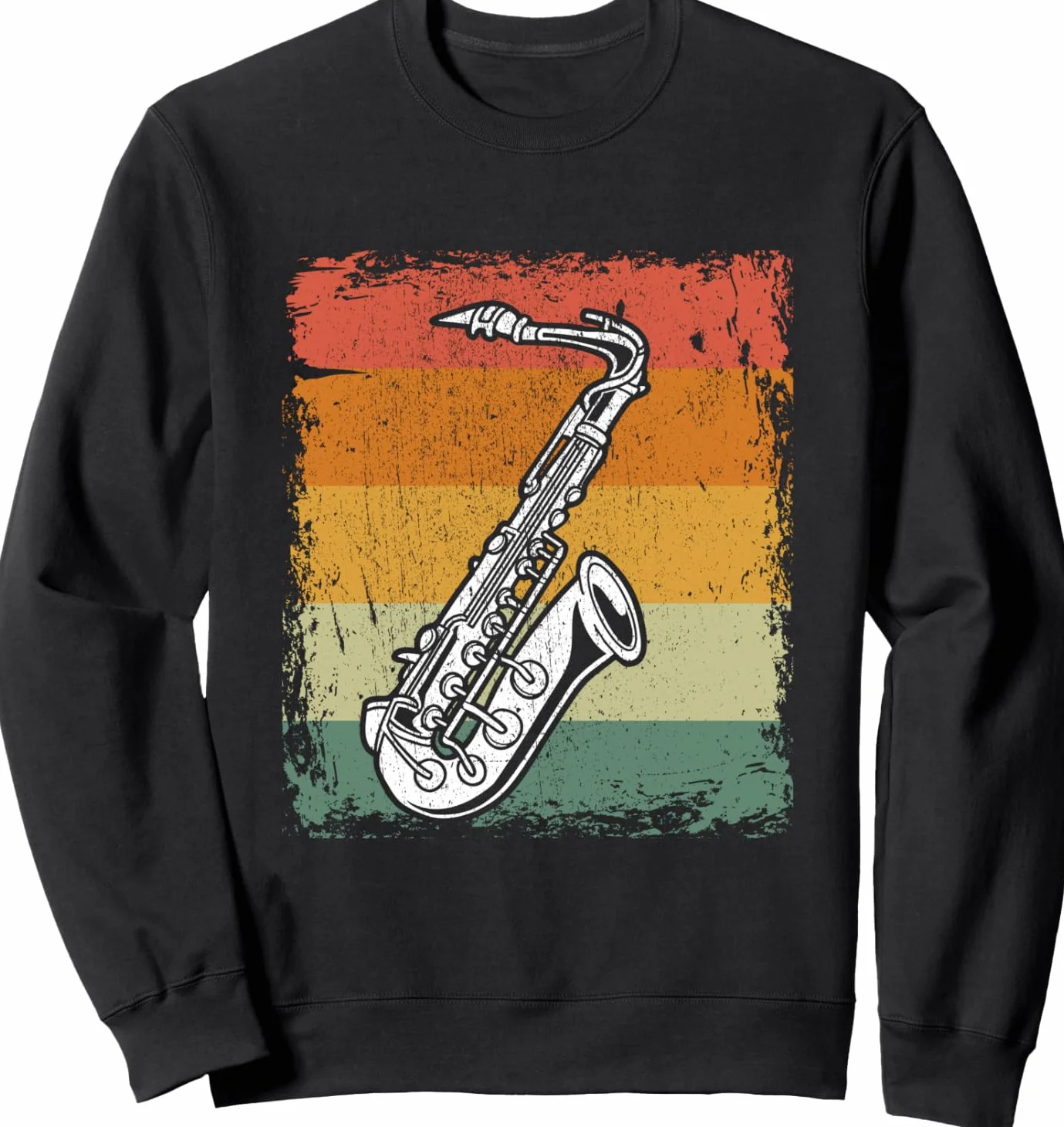 Retro Suonatore Di Sassofono Regalo Musica Jazz Sassofono Felpa