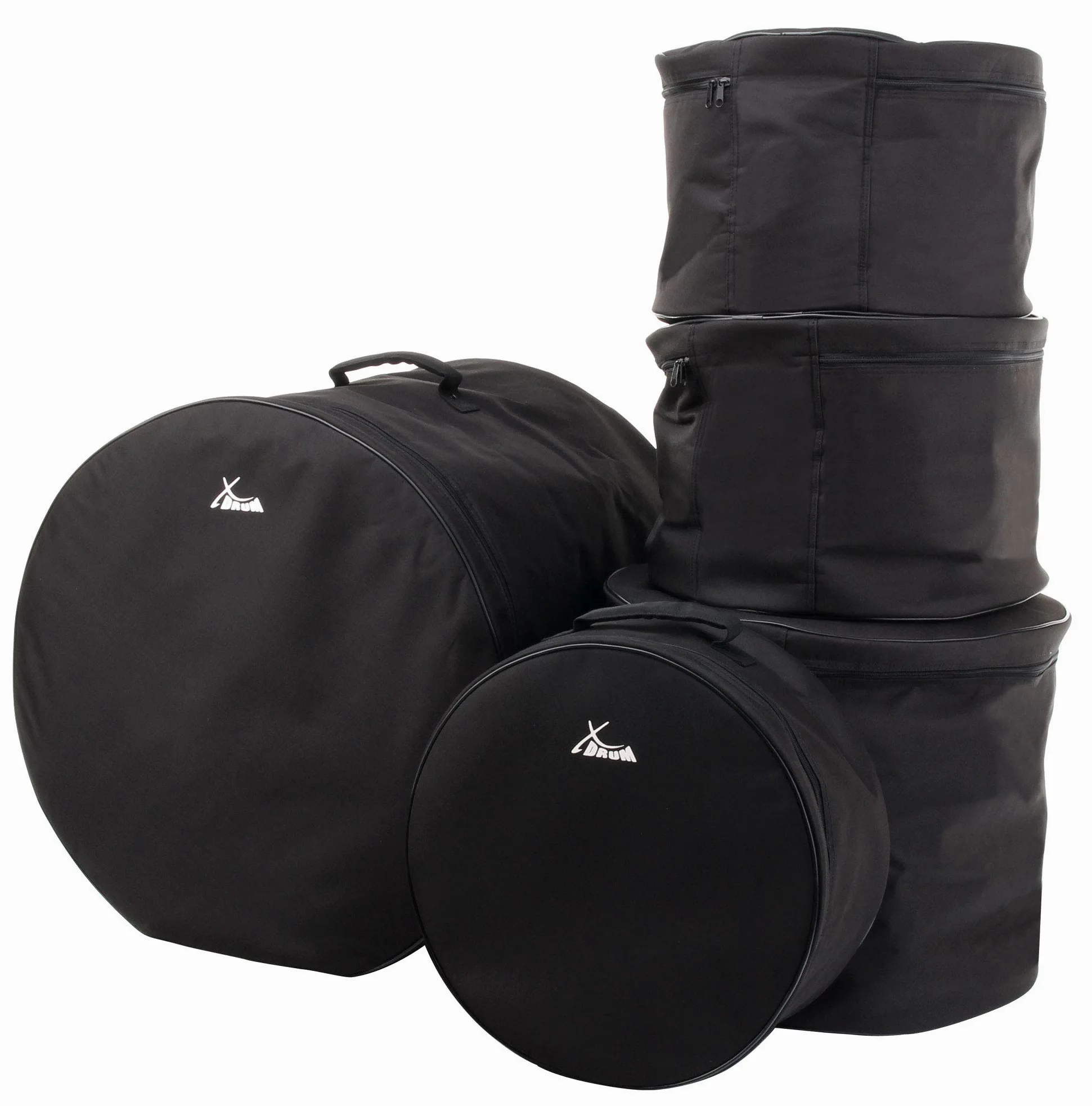 Set Borse per Batteria XDrum Classic, Misure Fusion: 22",14",12",10" e 14,5" (idrorepellente, imbottitura interna, manici robusti)