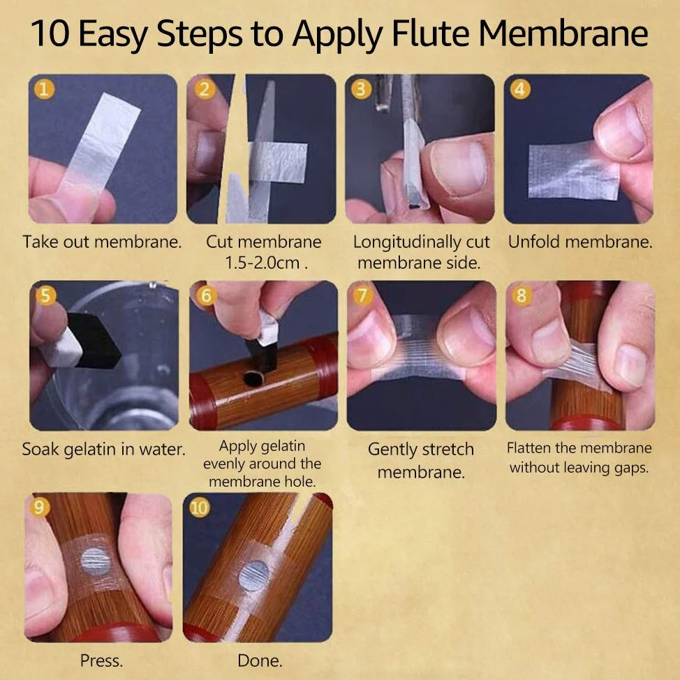 HUIOP C Key Dizi Flute Strumento Musicale Tradizionale Cinese con Borsa da Trasporto per Principianti Amanti della Musica,Flauto Musicale
