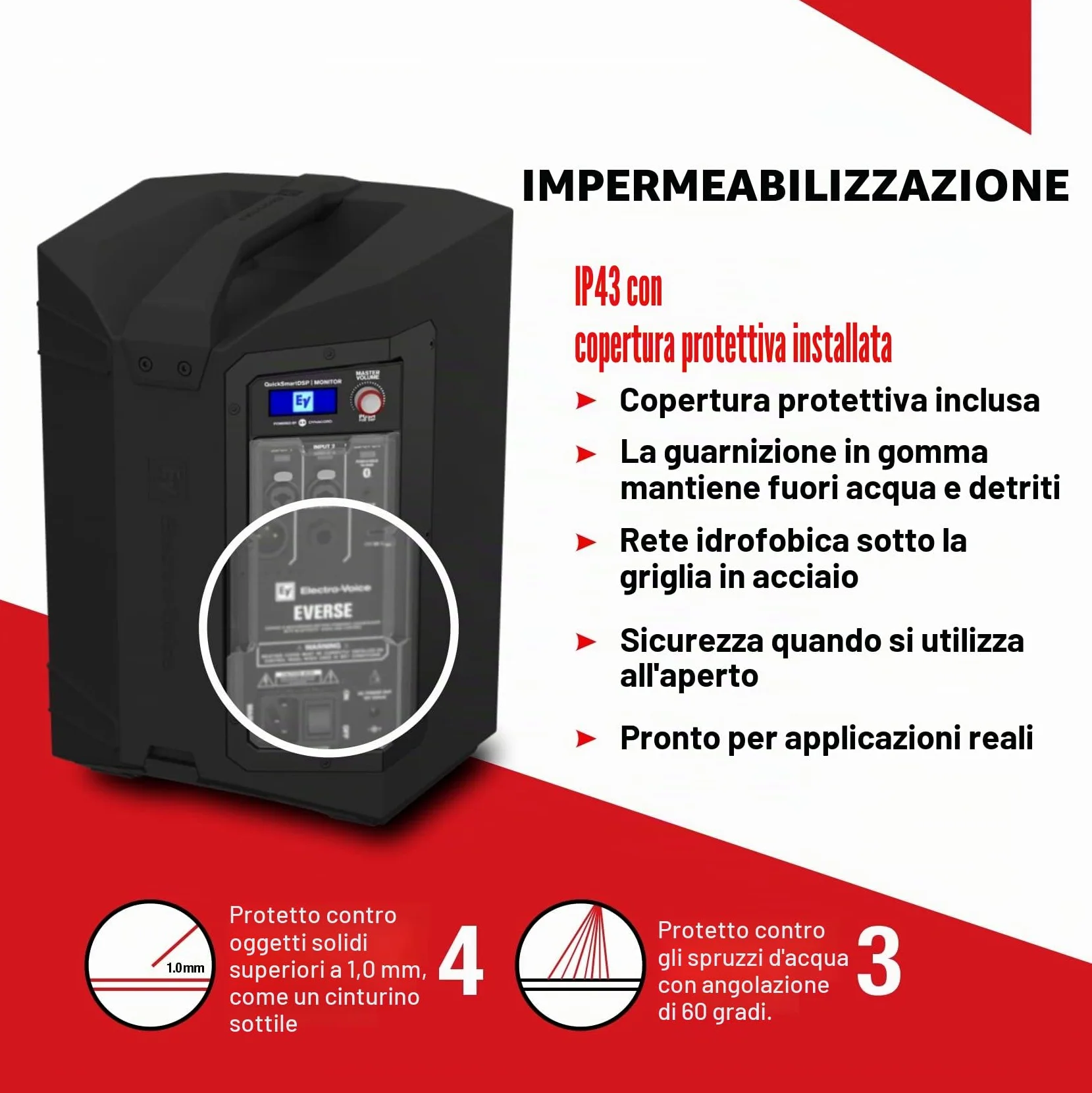 Electro-Voice EVERSE 8 Altoparlante portatile PA 20.3 cm 8 pollici a batteria ricaricabile 1 pz.