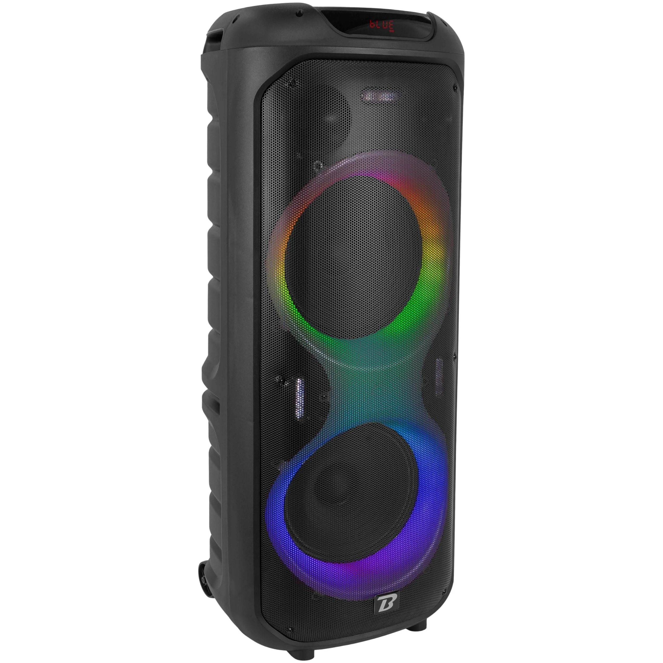 BoomTone DJ Thunder Blaze 800-N - Altoparlante attivo portatile 800 W con effetti luminosi, Bluetooth 5.0, lettore USB/SD, microfono incluso, batteria ricaricabile, ideale per DJ, feste, karaoke
