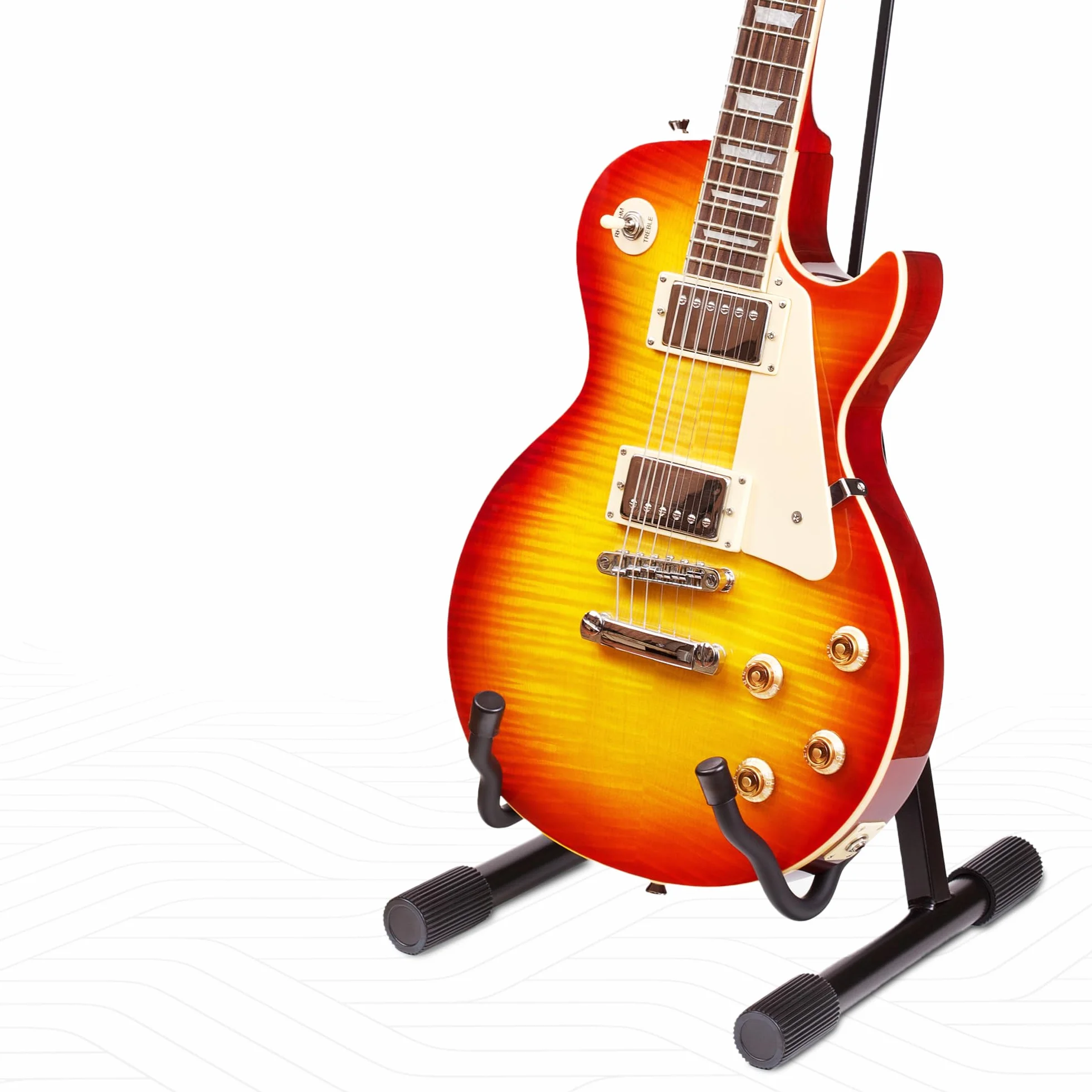 KEPLIN Supporto per chitarra con telaio A (nero) Supporto pieghevole per chitarra elettrica, supporto universale per chitarra elettrica, adatto a tutte le chitarre acustiche elettriche e bassi A