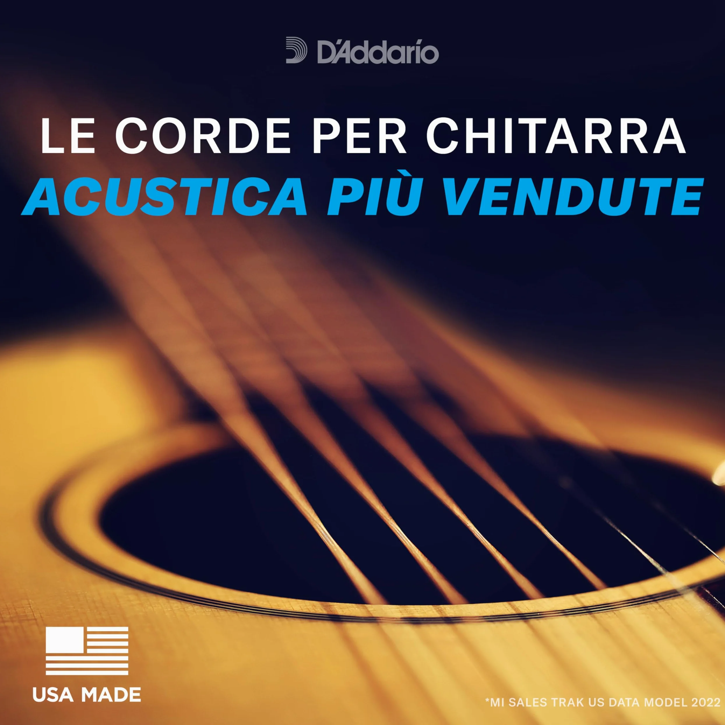 D'Addario Corde Chitarra Acustica | Corde per Chitarra Acustica | Corde Acustica | EFT16 Set Corde Acustica Flat Tops Phosphor, Bronzo, 12-53