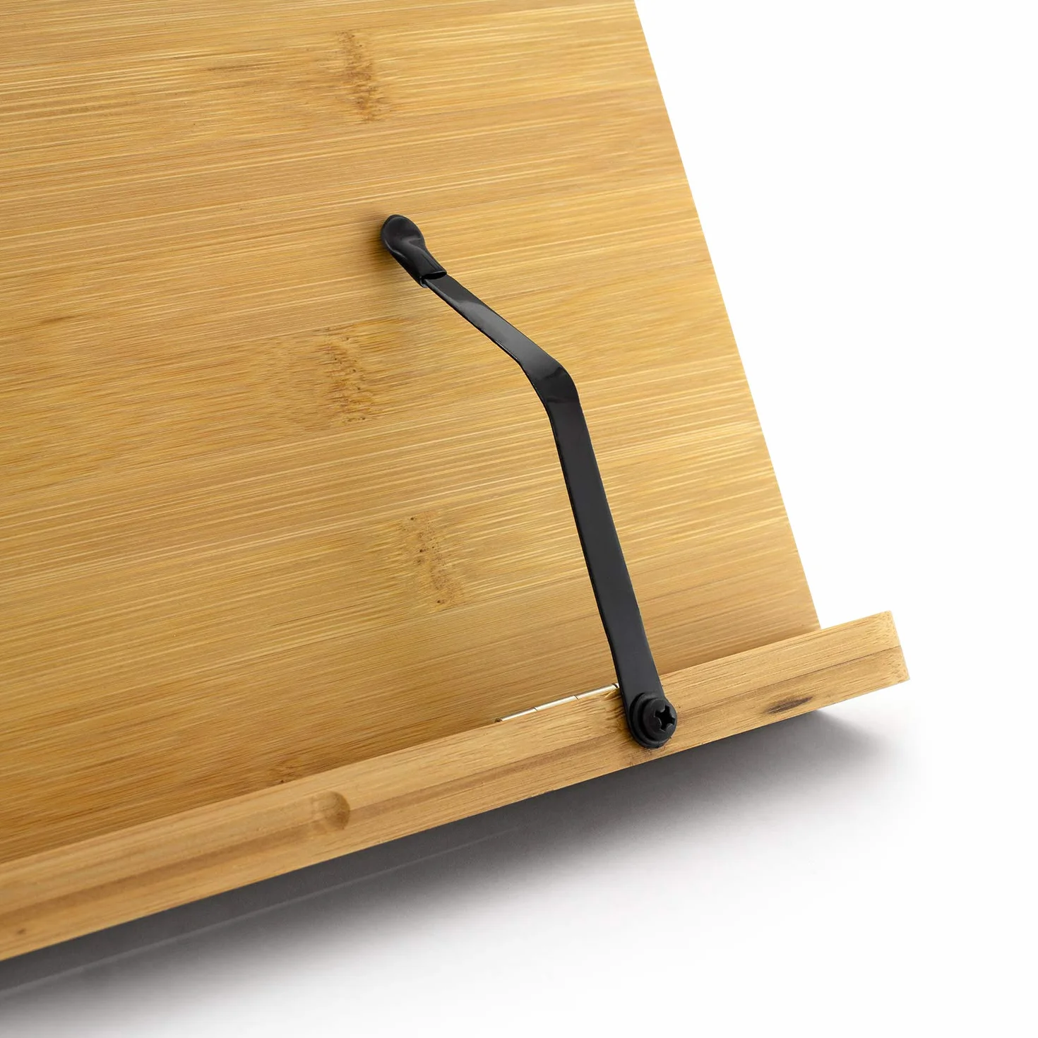 Theodore MUS53-BK Leggio da tavolo in bambù, per spartiti musicali, regolabile, con ferma pagine 390 X 280 mm - colore naturale