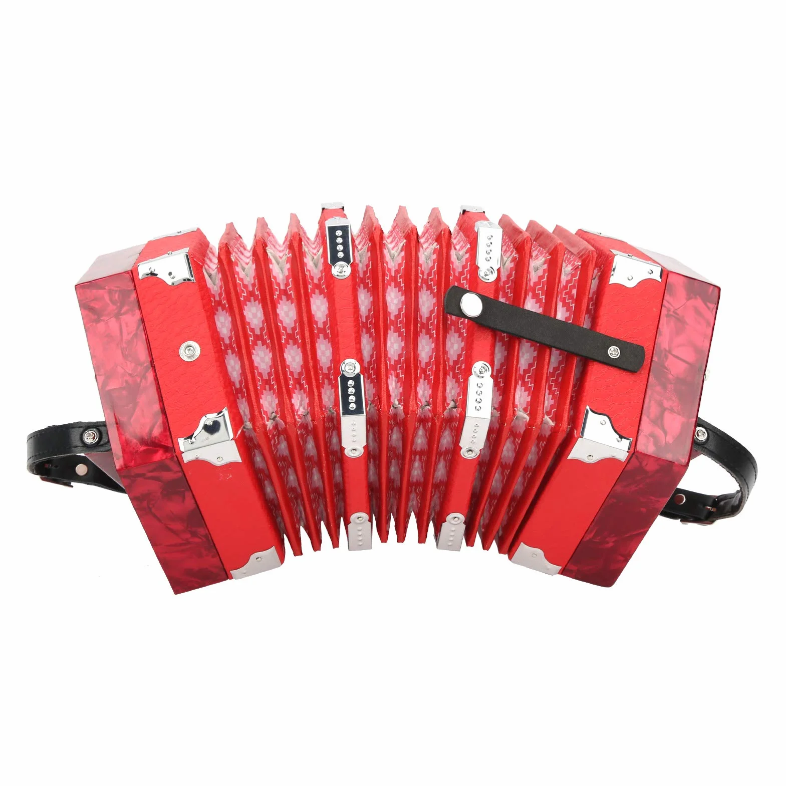 con tracolla regolabile Strumento a fisarmonica Fisarmonica professionale Concertina, per musica(red)