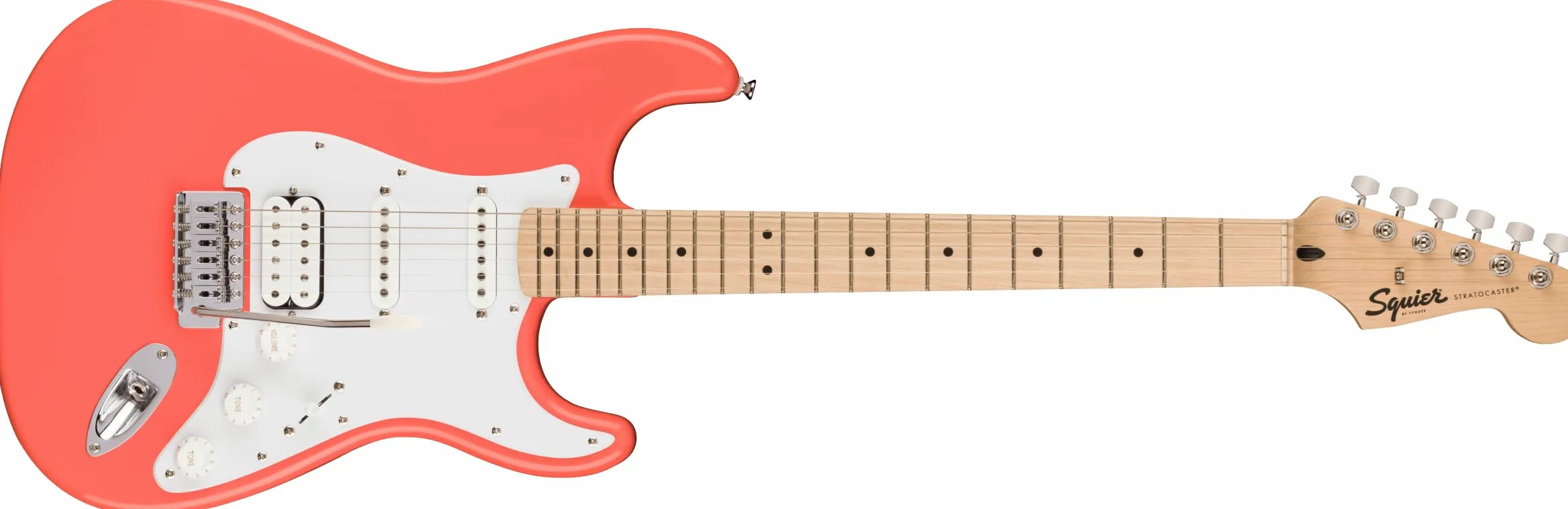 Squier Stratocaster HSS MN Tahitian Coral - Chitarra elettrica