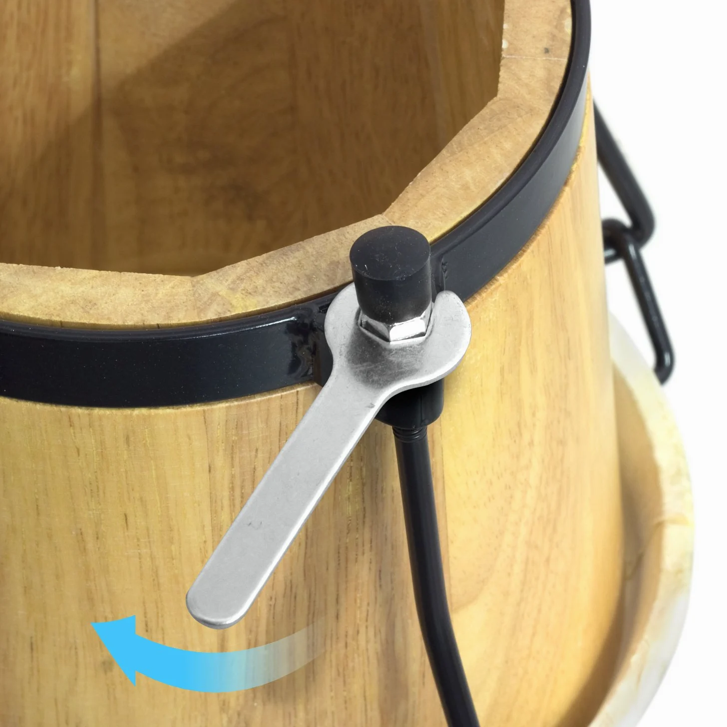 World Rhythm Bon7-Nt Tamburi Bongo in Rovere per Principianti da 6" e 7" con Finitura Naturale Bonghi