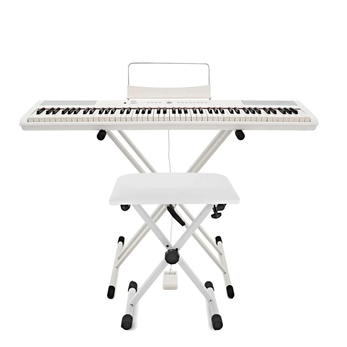 Pianoforte digitale SDP-2 88 tasti pesati bianco con supporto e panca