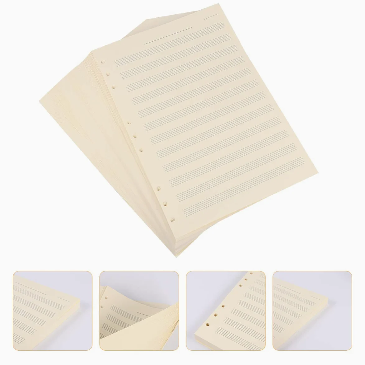 STOBOK Ricarica Per Spartiti Musicali 100 Fogli Carta Manoscritta a Fogli Sciolti 2mm 12 Righe Per Musicisti e Studenti Carta Composizione Musicale