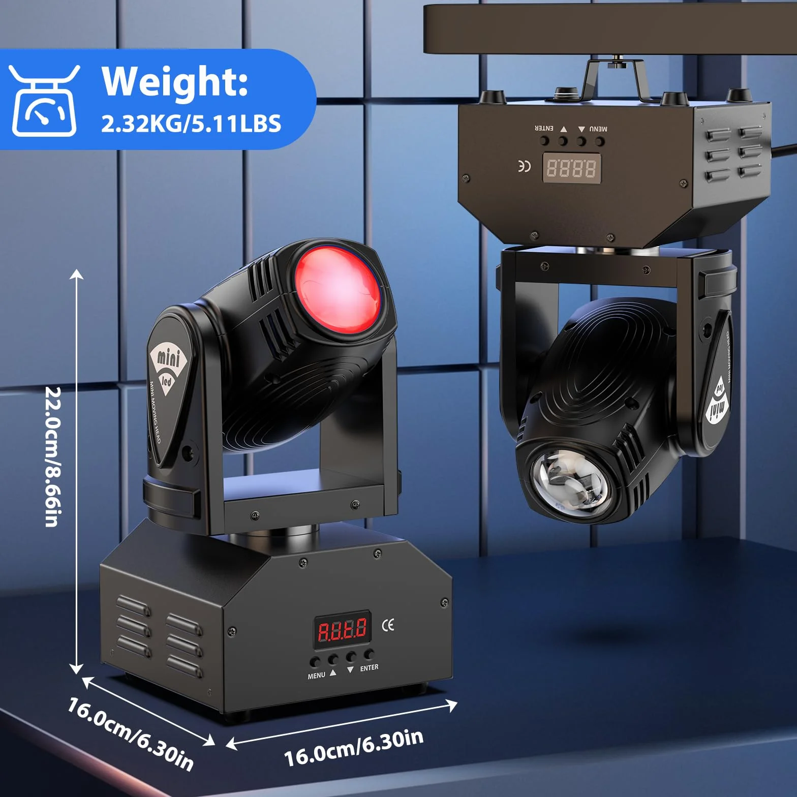 UKing 2 Pezzi Moving Heads RGBW Beam DMX512 Effetto Luce LED 11/13 CH per Feste, Controllata dalla Musica per DJ Discoteca Club Bar Illuminazione Palcoscenico