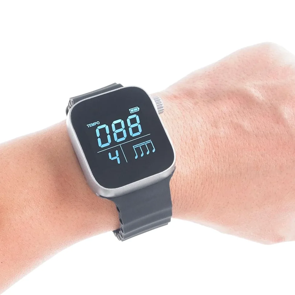 Metronomo Vibrante Indossabile 40-240 BPM Orologio Contapassi Smart per Strumenti per Chitarra Piano Batteria, Metronomo per Corsa Esercizio, Metronomo per Pianoforte, Strumentale