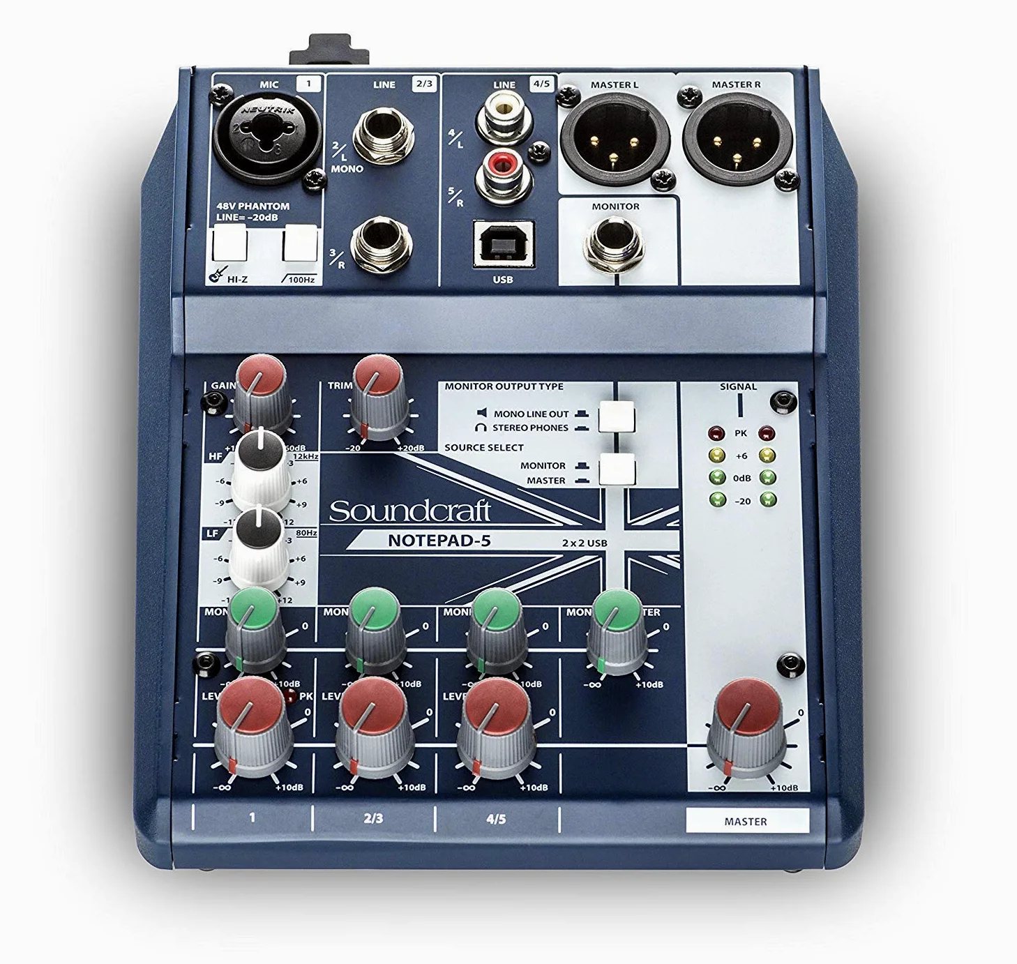 SOUNDCRAFT NOTEPAD 5 Console de mixage avec USB I/O