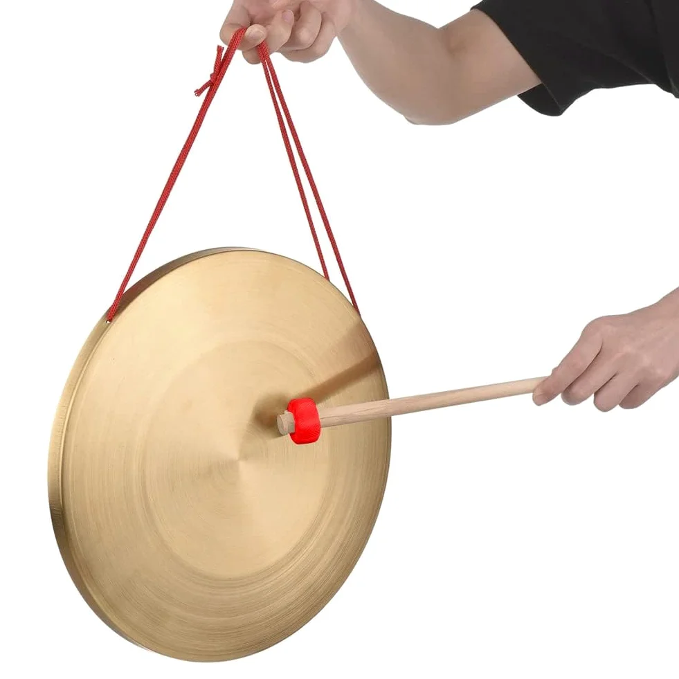 Generisch Vasca da bagno in ottone da 32 cm, portatile Tam Gong Tam Gong, strumento tradizionale a percussione per orchestra, opera della chiesa