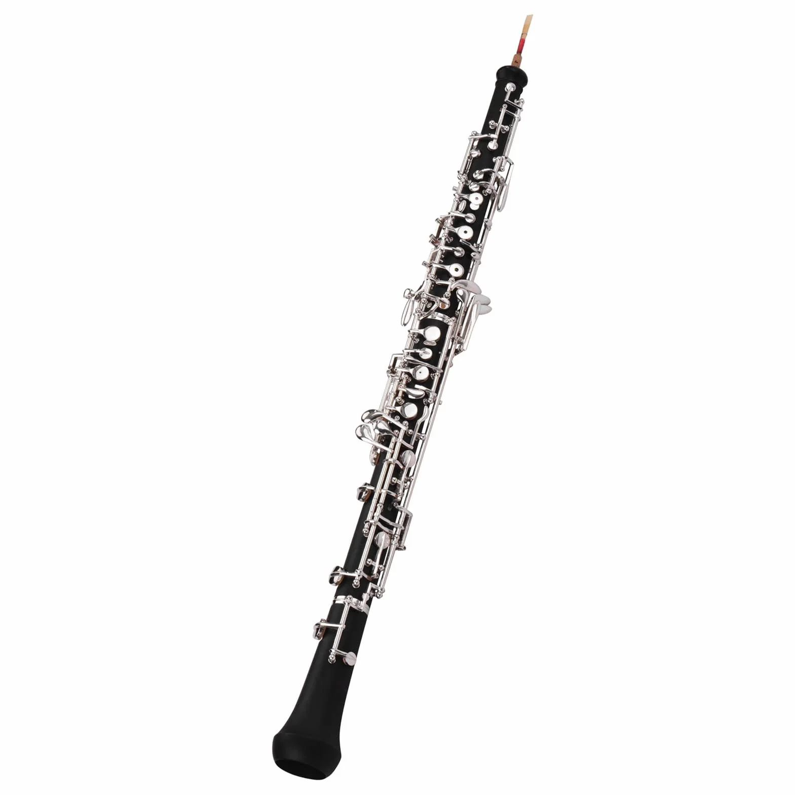 HUIOP Oboe Professionale C - Chiave Semi-Automatica, Tasti Nichelati, Strumento a Fiato con Ancia, Guanti, Custodia in Pelle, Borsa, Panno per Pulizia e Mini Cacciavite