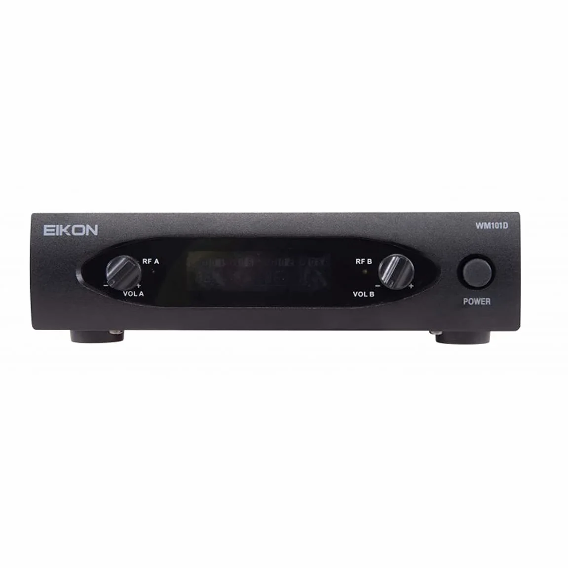 PROEL EIKON WM101DHV2 - Doppio Radiomicrofono UHF Archetto a due canali con uscite indipendenti XLR e schermo retro illuminato (I Microfoni Funzionano contemporaneamente), Nero