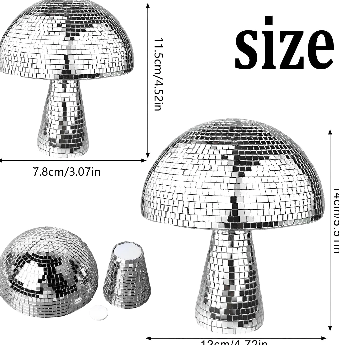 Palla da Discoteca,Disco Mirror Ball,Specchio Decorativo Sfera,Sfere da Discoteca a Specchio,per Decorazione Dell'Albero di Natale,Decorazioni per Feste Scintillanti