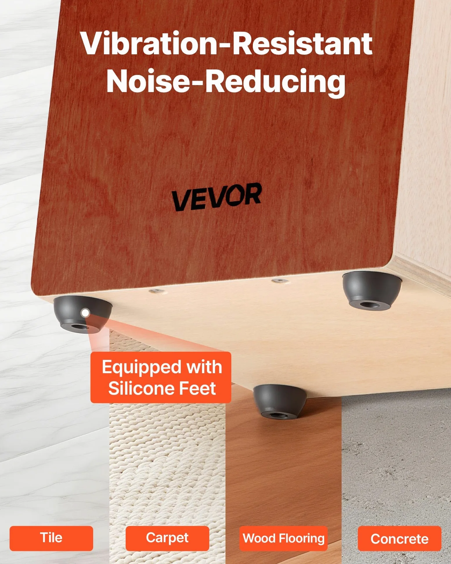 VEVOR Cajon Box Drum, Con Corde per Chitarra Interne, Scatola di Percussioni in Legno Leggera, Strumento Musicale Portatile in Legno di Betulla con Borsa da Viaggio, 30,5 x 30,5 x 43,2 cm