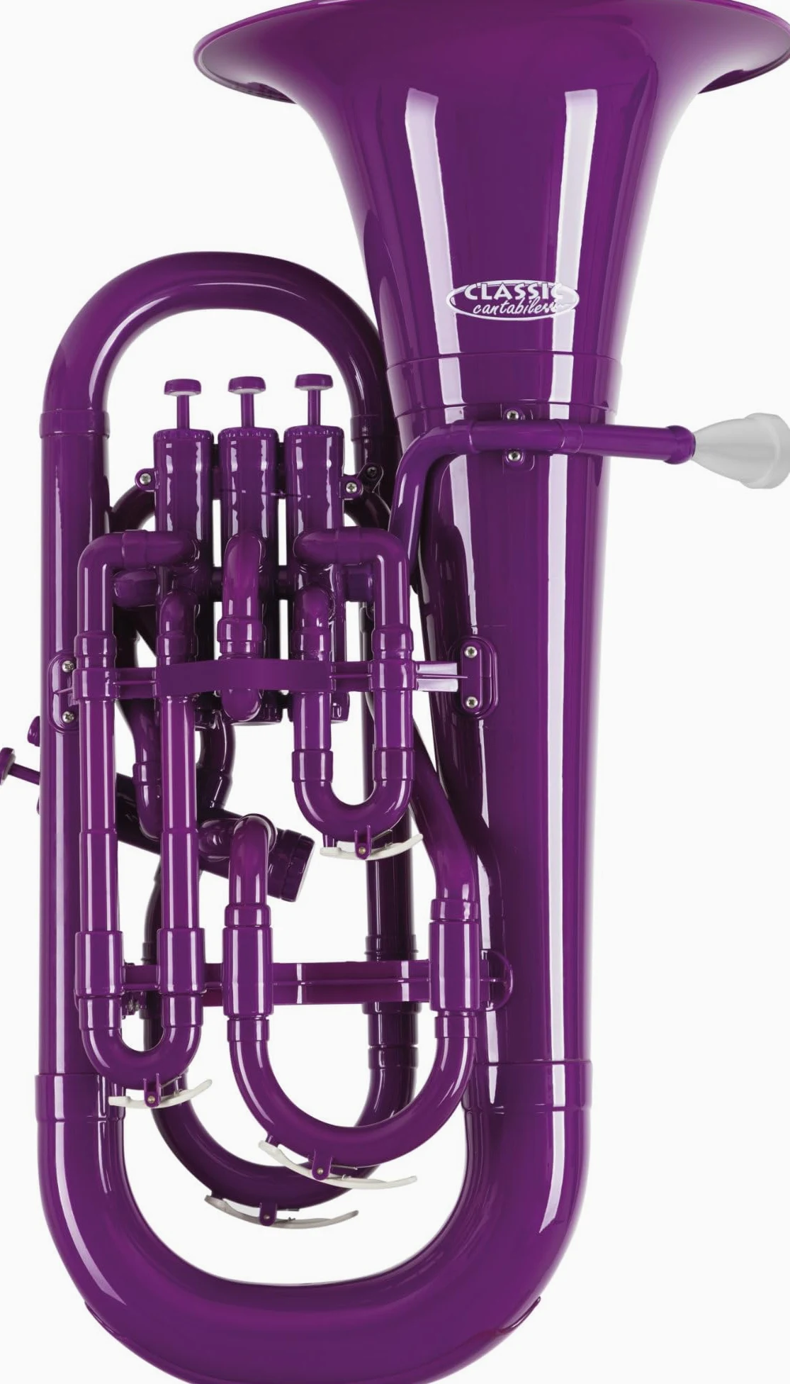 Classic Cantabile MardiBrass Euphonium Bb In Plastica - 4 Valvole In Alluminio - Solo 2,2 Kg - Inclusi Bocchino E Custodia Morbida - Viola