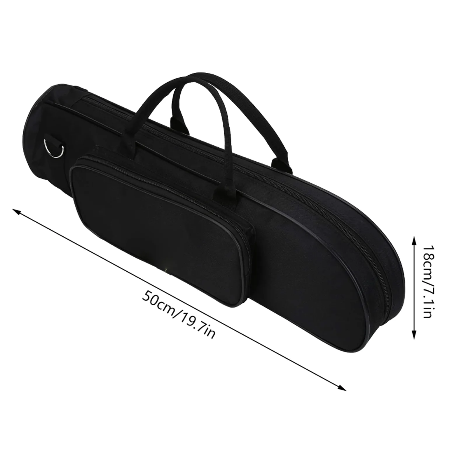 Borsa per tromba, Borsa per tromba imbottita in tessuto Oxford, Custodia piccola per tromba Borsa per tromba Custodia impermeabile per tromba addensata con tracolla (Nero)