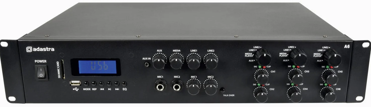 Adastra Amplificatore Multizona A6 Tri Stereo Amplfier 6 x 200W