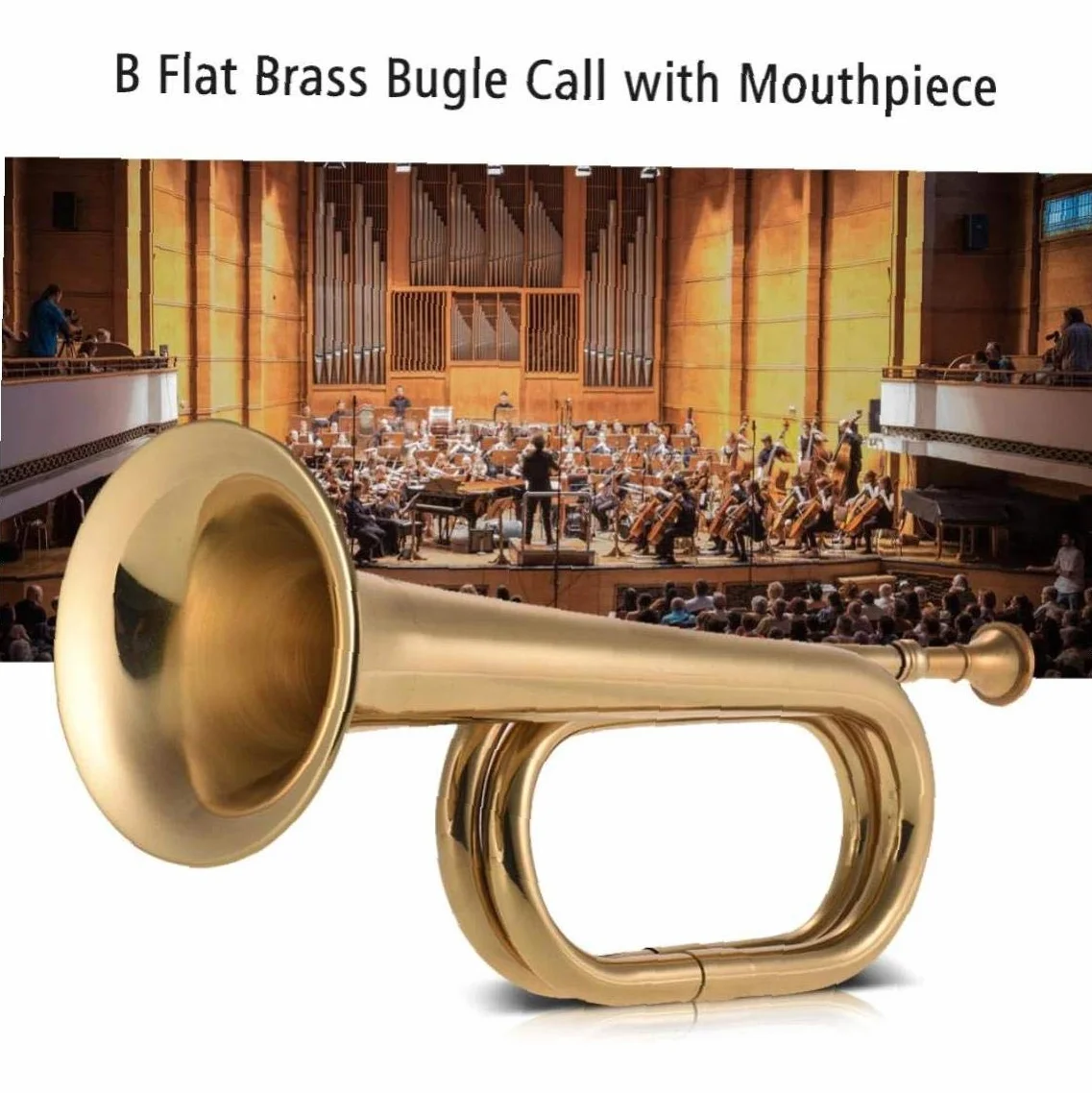 B Flat Bugle Call Tromba Cavalleria Corno Ottone con boccaglio per School Band