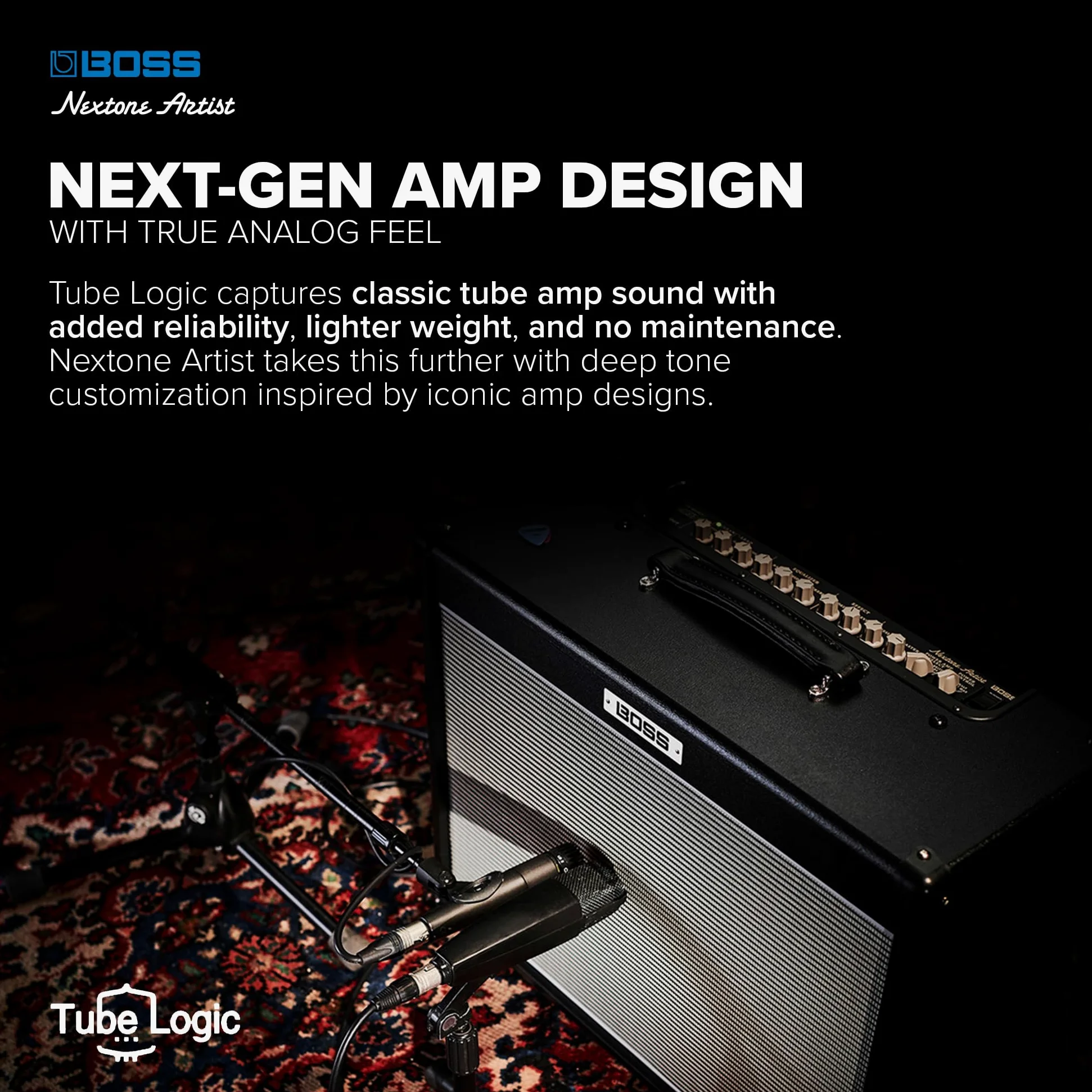 BOSS NEX-ARTIST Amplificatore per Chitarra Nextone Artist, l'Amplificazione per Chitarra di Nuova Generazione, Grazie a Tube Logic