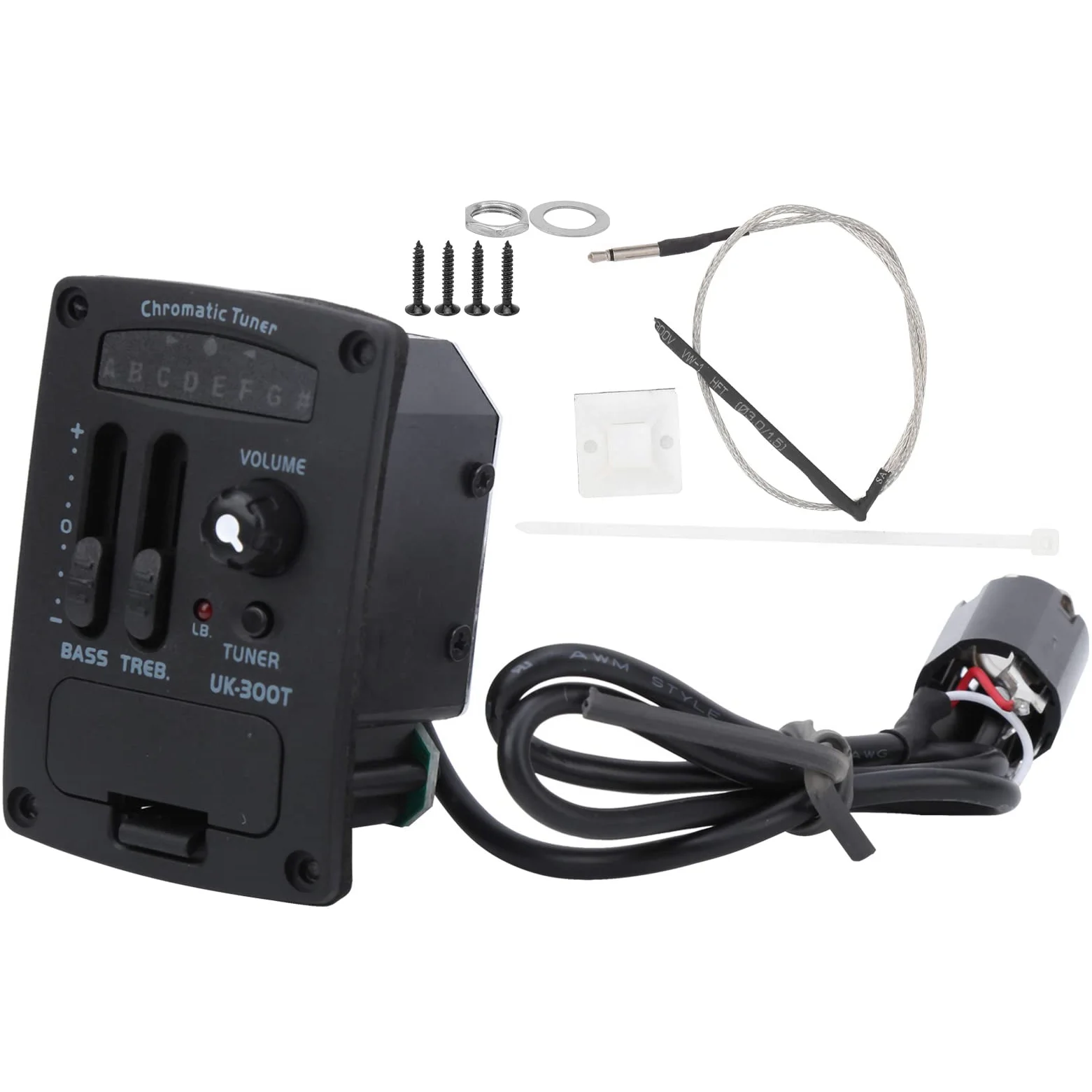 Ukulele Accessori, 2 Band EQ Amplificatore Equalizzatore Preamplificatore Pickup, for Ritiro, Pratica, In Registrazione