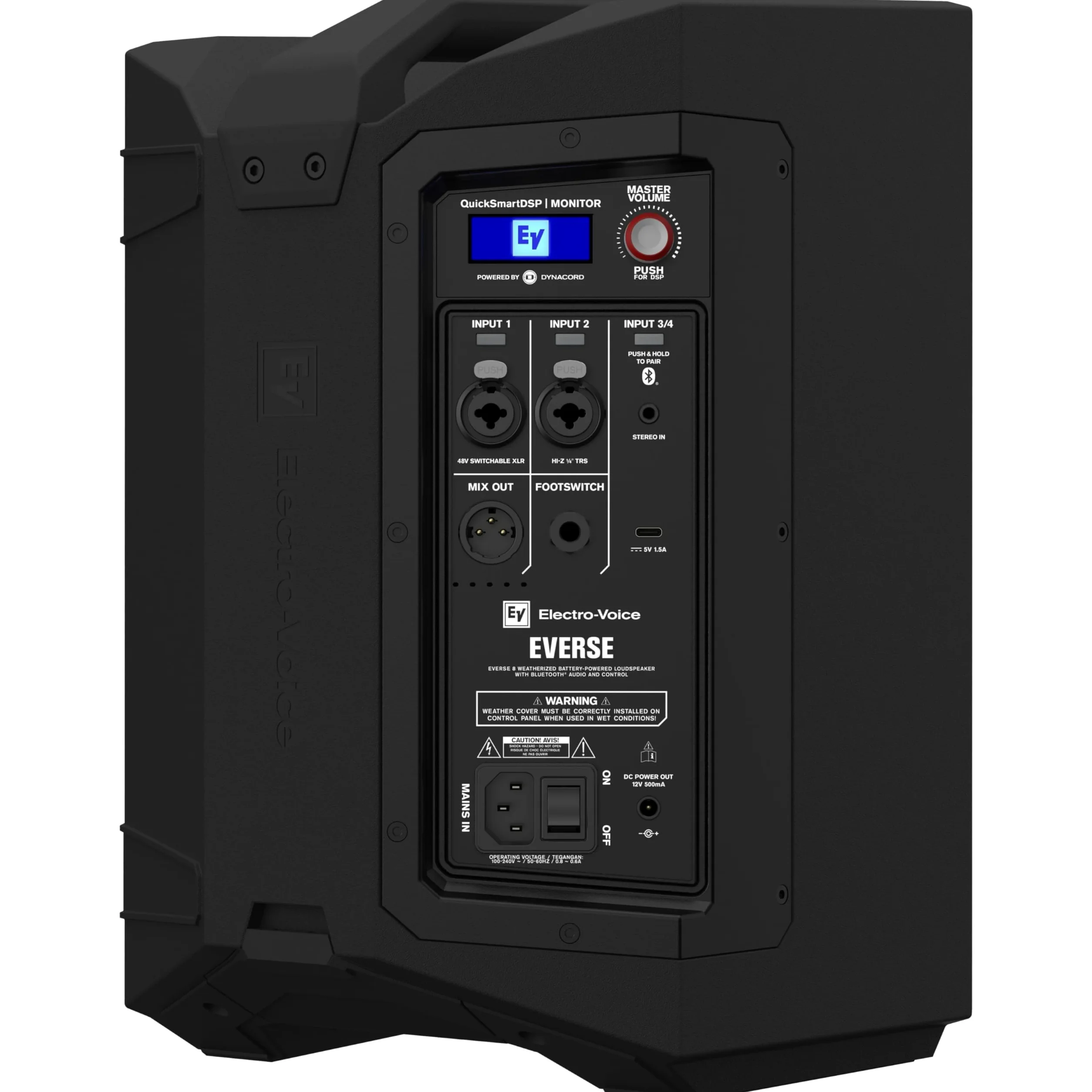 Electro-Voice EVERSE8EU - Altoparlante alimentato a batteria, cavo EU nero, ELE