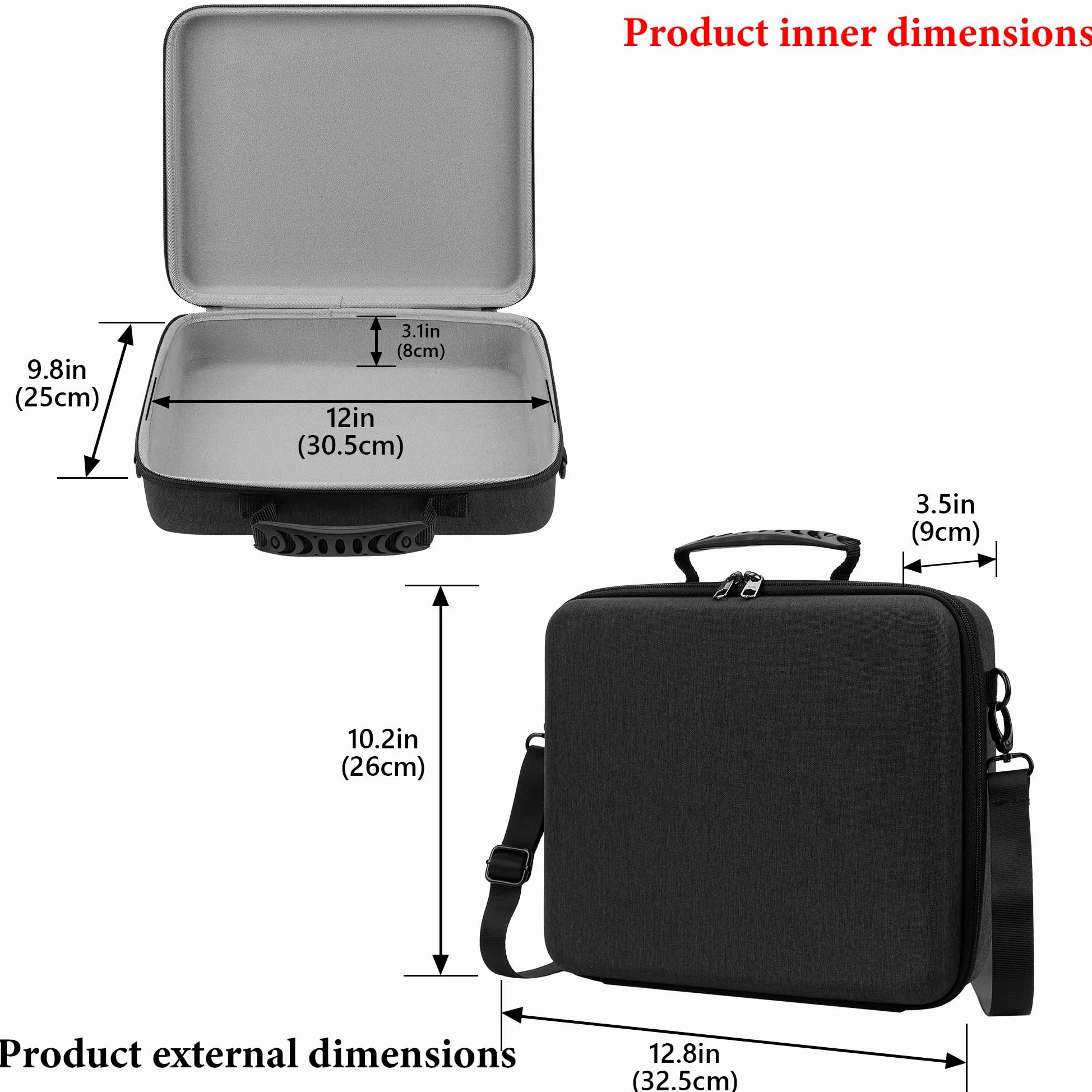GEEKRIA Custodia per trasporto interfaccia audio, compatibile con Elektron Tonverk, borsa da viaggio rigida in EVA (grigio scuro)