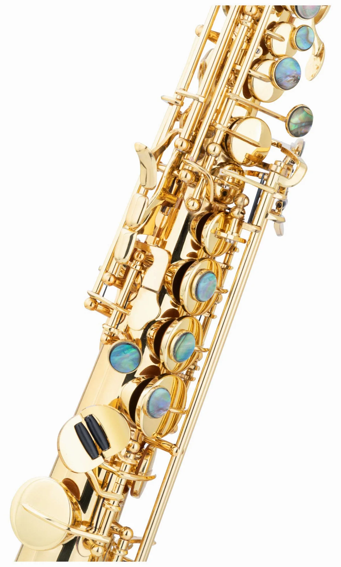 LSS-20L Sassofono Soprano dritto - in ottone laccato - Suono potente e rotondo - Incluso bocchino ESM di produzione tedesca e custodia leggera con imbracatura zaino - laccato