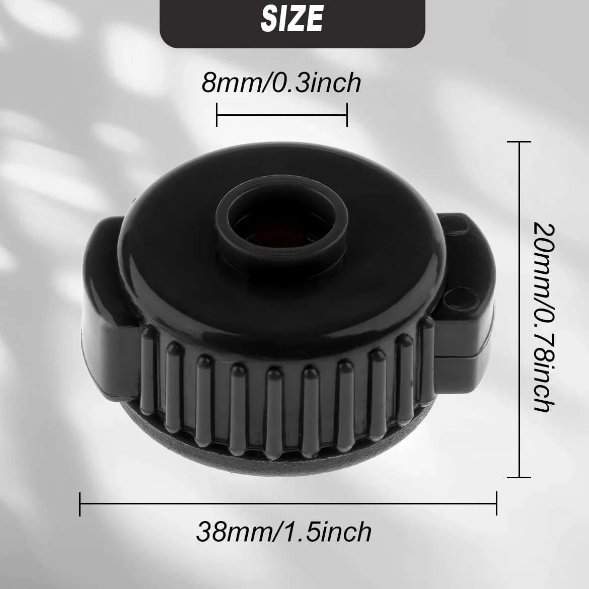 10 pezzi di dadi per piatti a sgancio rapido da 8 mm, bloccaggi per piatti in plastica nera Cymbal Toppers Cymbal Mate Accessori per batteria, con cuscinetti in gel per batteria