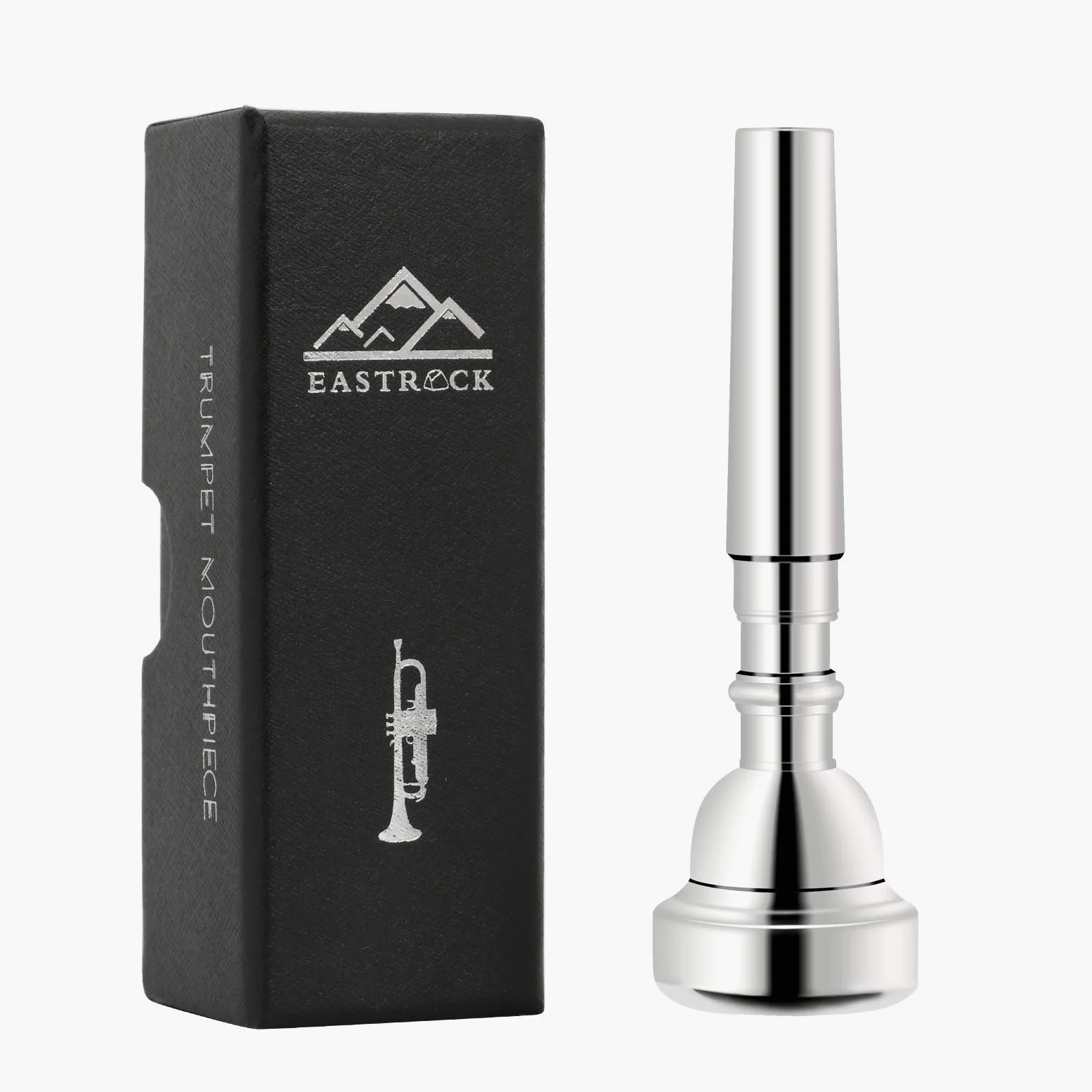 EastRock Bocchino per tromba placcato argento 3C, Bb tromba di ricambio in ottone per principianti giocatori professionisti (3C)