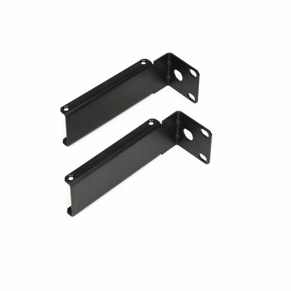Kit staffa di montaggio a rack 1U adatto per ricevitori microfonici wireless Shure SLX4 SLXs SLXD4, kit di montaggio a doppio rack in metallo, nero