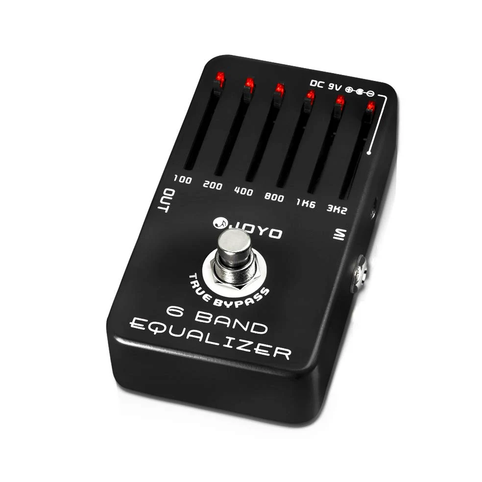 JOYO Equalizzatore per chitarra elettrica a pedale EQ a 6 bande (100Hz 200Hz 400Hz 800Hz 1.6kHz 3.2kHz) Fornisce ± 18 dB per ciascuna banda (JF-11)