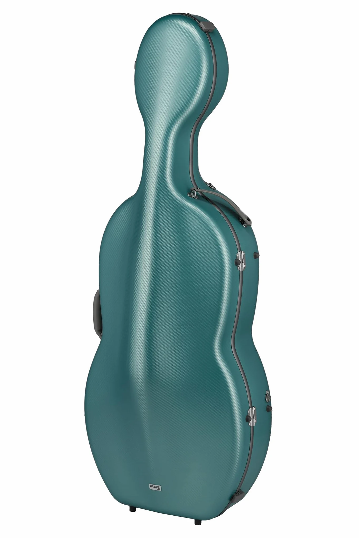 GEWA Custodia per violoncello FUN Series policarbonato 4/4 Verde/Grigio, interno nero, 2 cinghie zaino rimovibili, tasca accessori, sospensione imbottita, maniglia laterale aggiuntiva