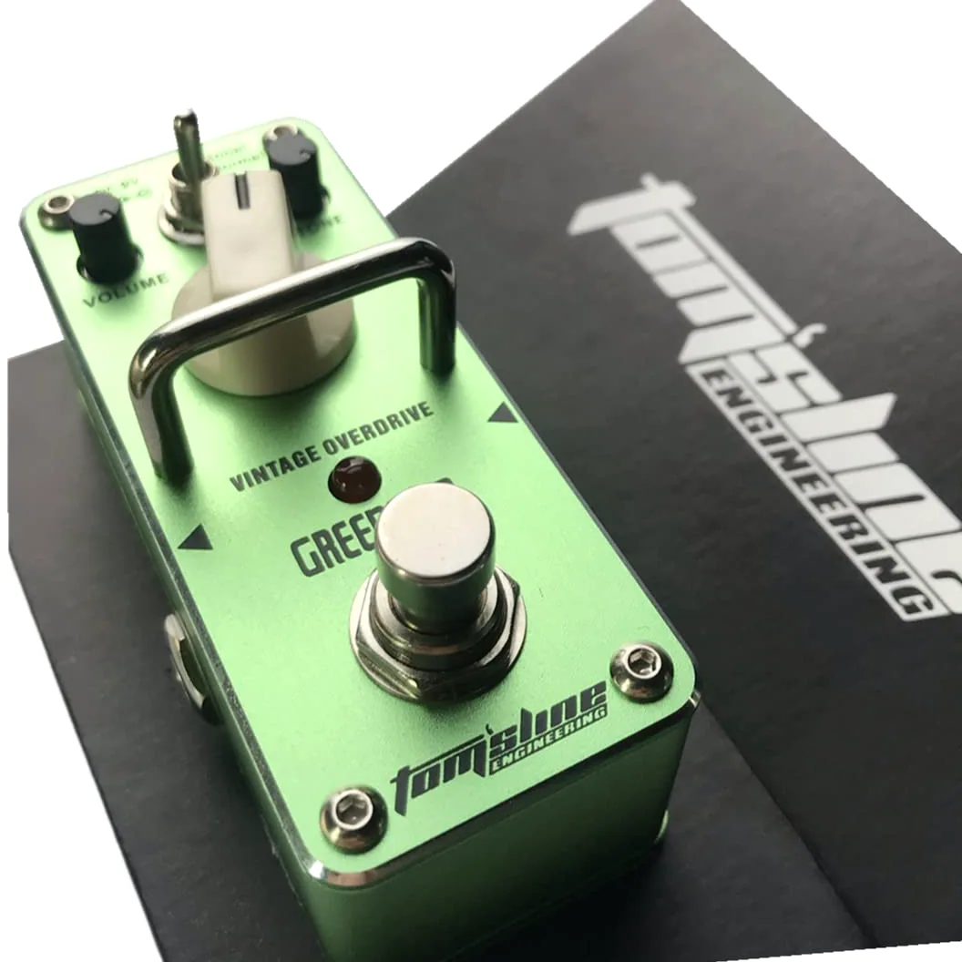 Tom'sline Engineering Pedale effetto overdrive GREENIZER AGR-3 Suono overdrive vintage basato su modalità Tube Screamer 2 boost e normale pedale per chitarra (GREENIZER Verde)