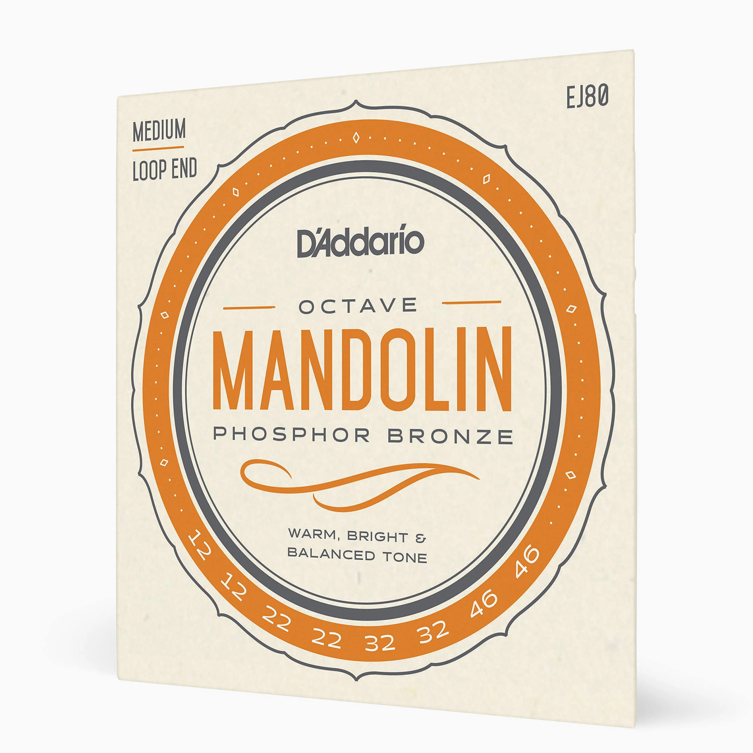 D'Addario EJ80 Phosphor Bronze Set per Mandolino Octave, Tensione Media, 12-46