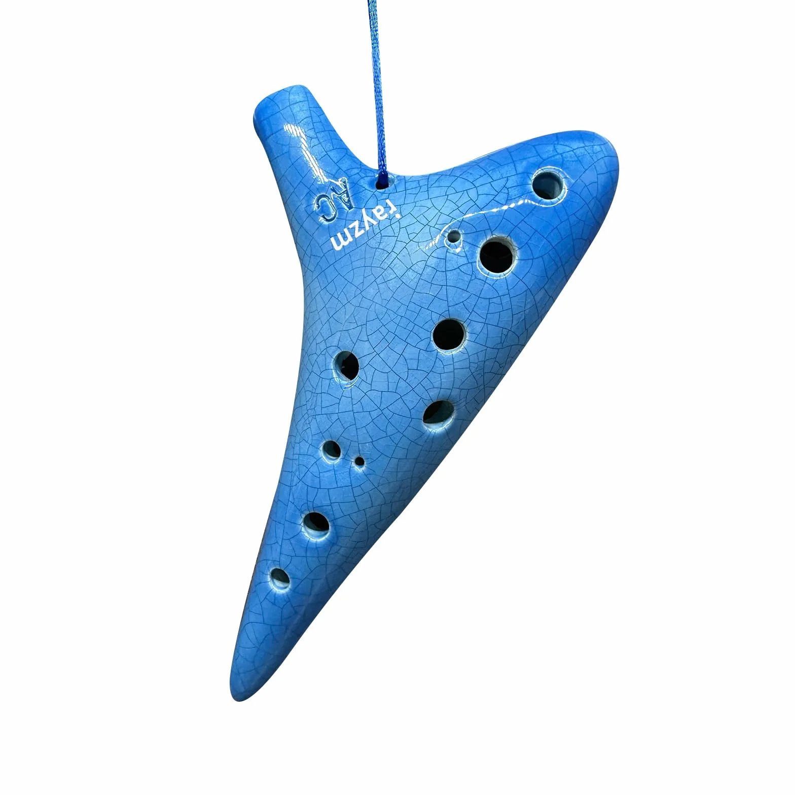 rayzm Ocarina in Ceramica Alto C a 12 Fori, 13 Note in Do Maggiore, Strumento a Fiato Ocarina per Principianti con Borsa Imbottita